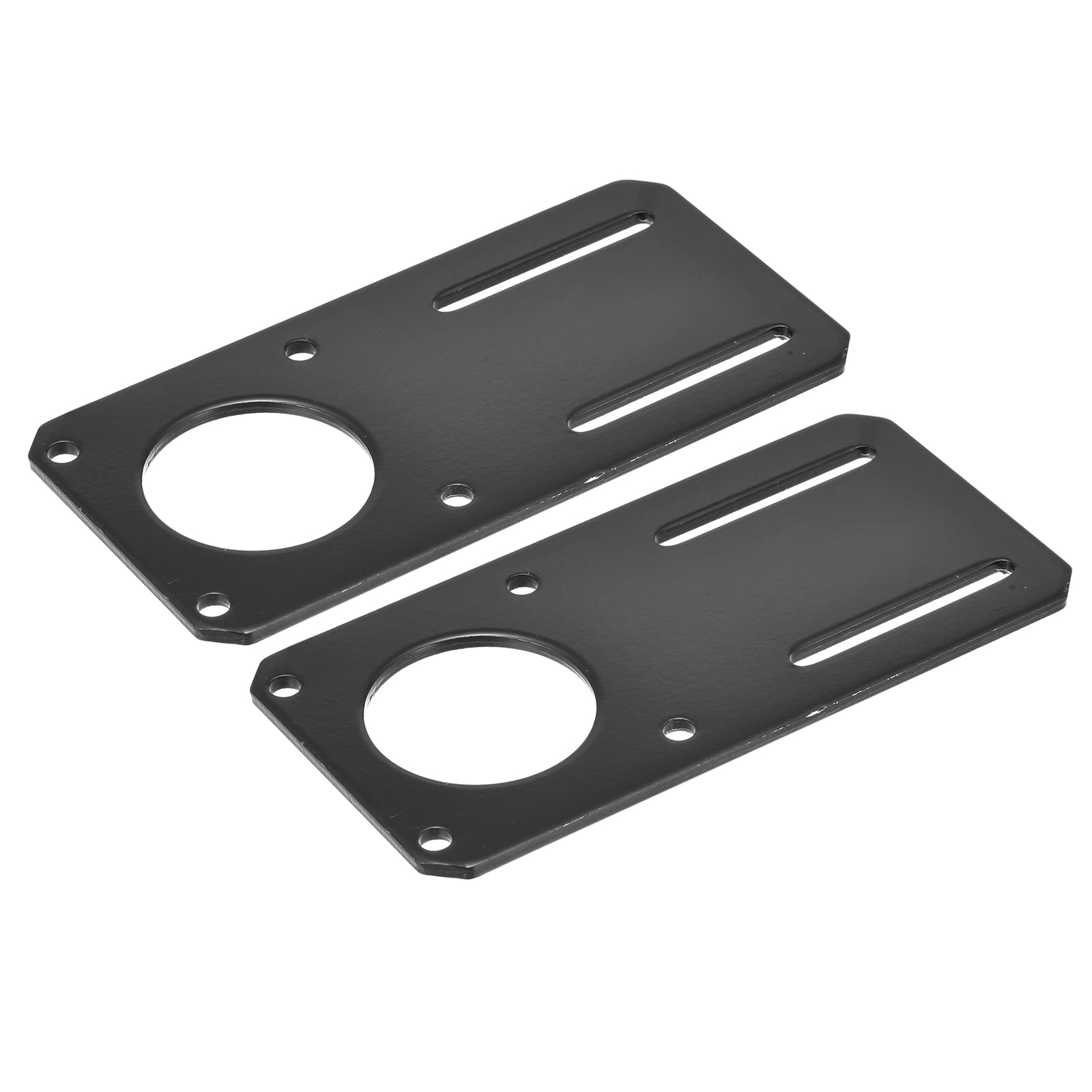 JVFCXXV  Motor Mounting Bracket Holder Steel for NEMA 23 Stepper Motor 132x65mm Black Easy Install Durable Accessory for Automation 2 pcs