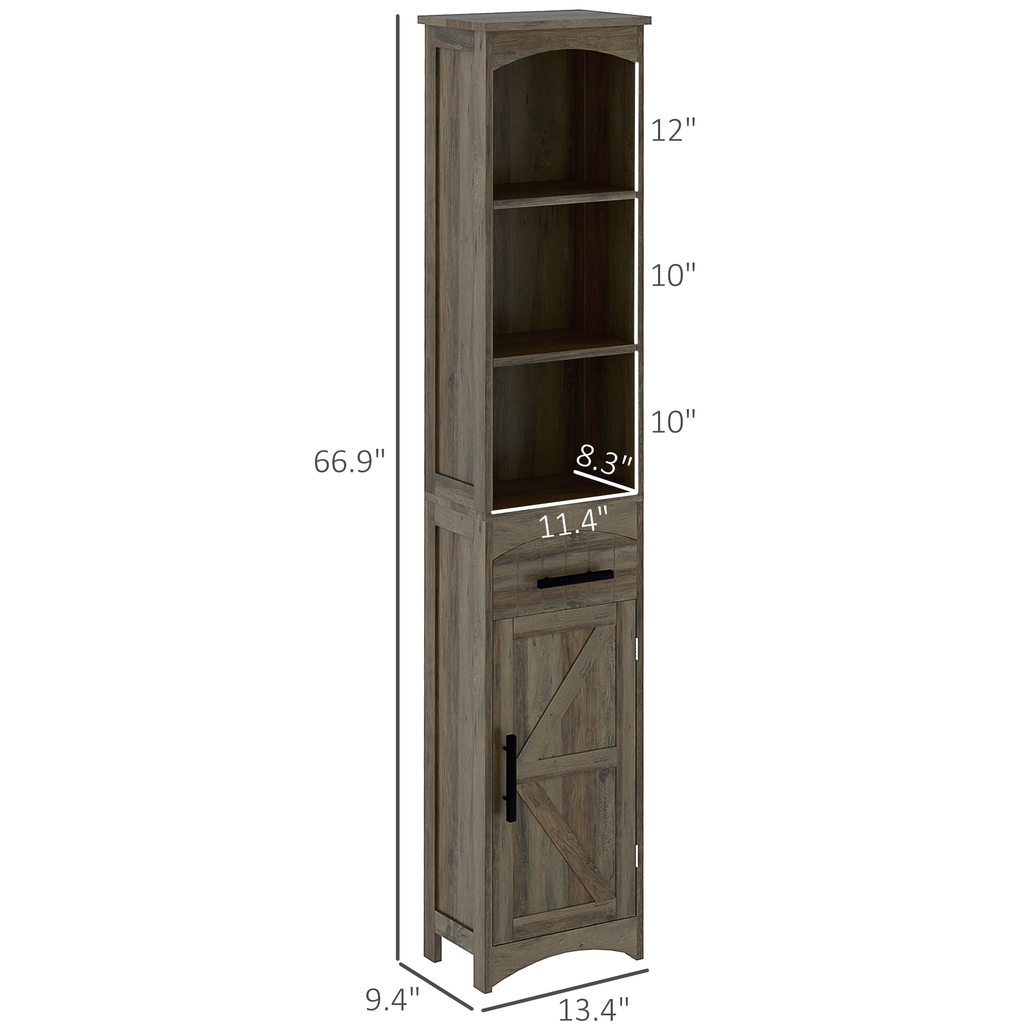 HomCom 834-792V80LG Linen-Cabinets - View #3