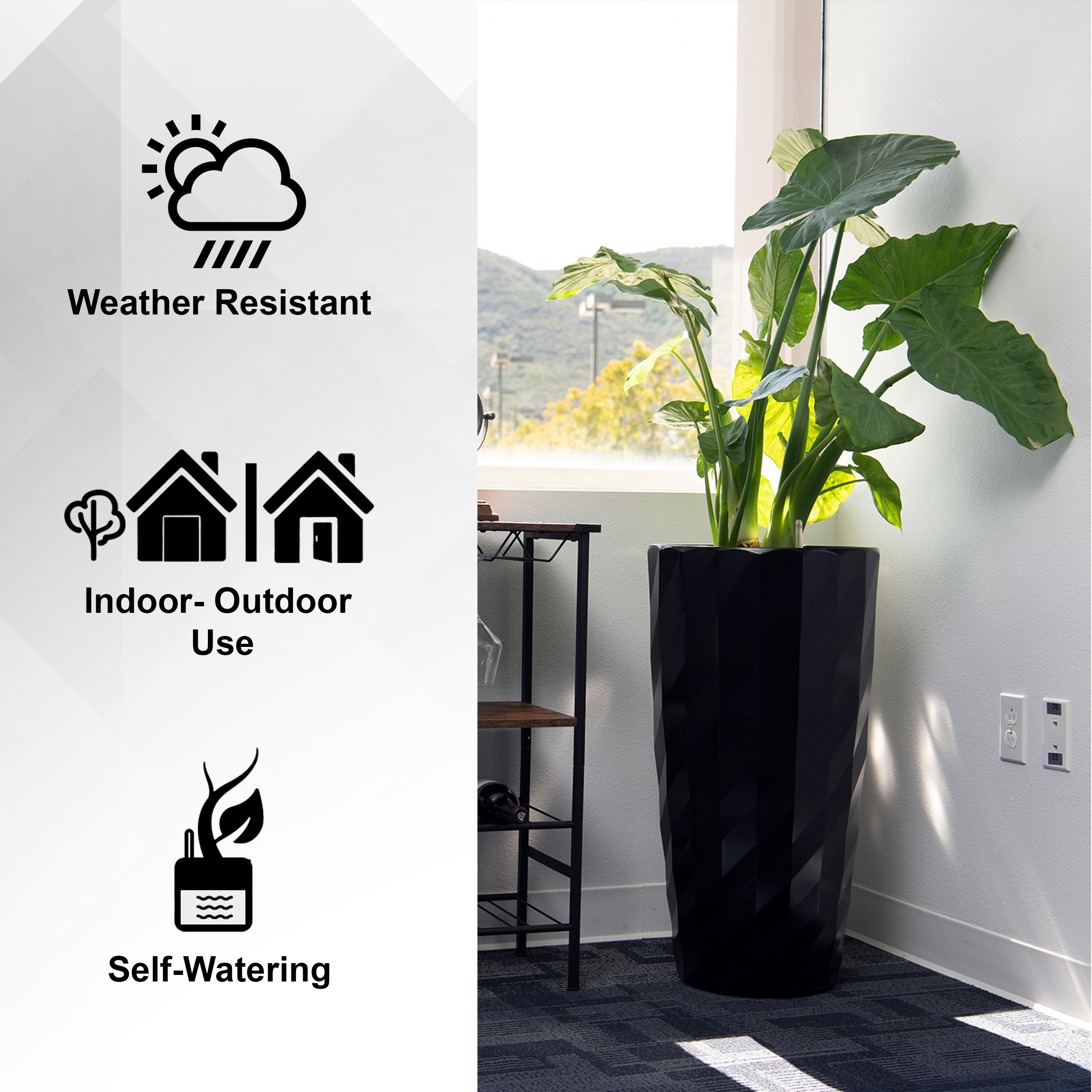 XBrand SWPL70BK Planter-Window-Box - View #4