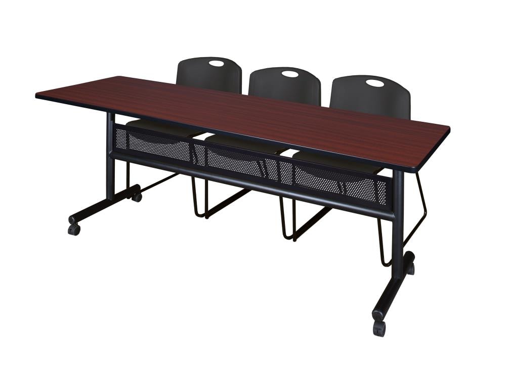 Regency MKFTM8424MH44BK Training Brown 4-Person Training Table (84-in W x 29-in H)
