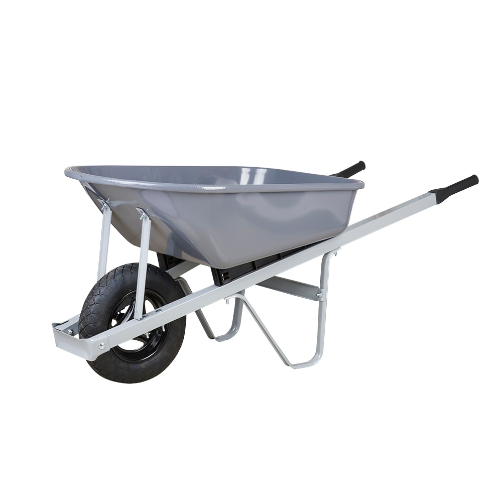 Project Source TR5.5-PS 35374 5.5-cu ft 1 Wheel Steel Push Wheelbarrow