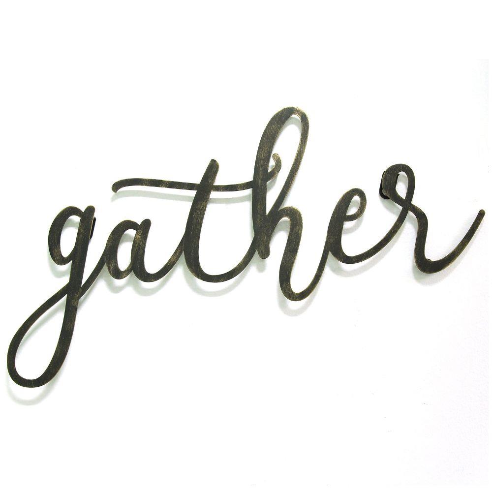 HomeRoots 321196 10-in H x 20-in W Vintage/Retro Metal Word art