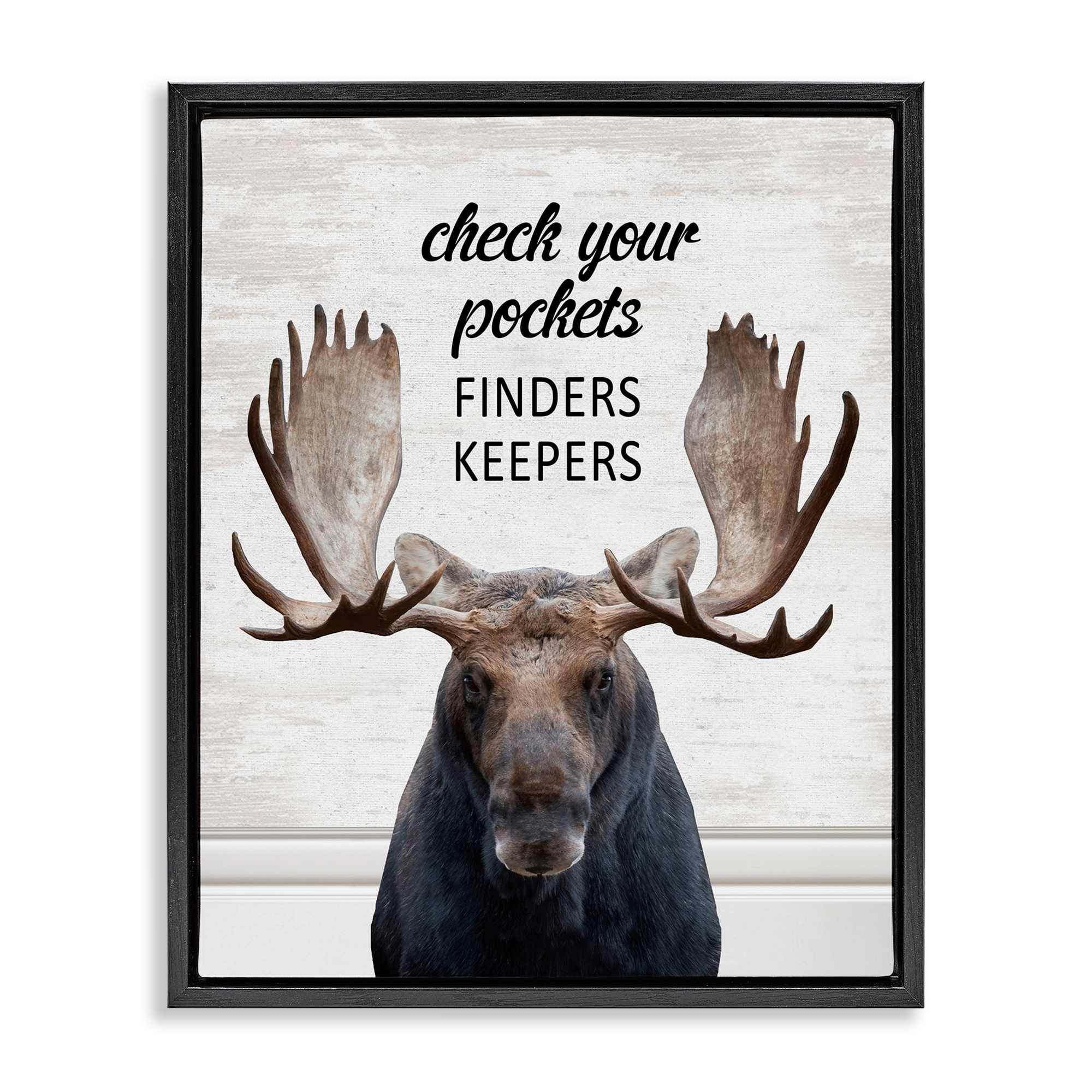 Stupell Industries BS-921-FFB-24X30 Check Pockets Laundry Reminder Black Framed Floater Canvas Wall Art By Lettered and Lined 25 x 31