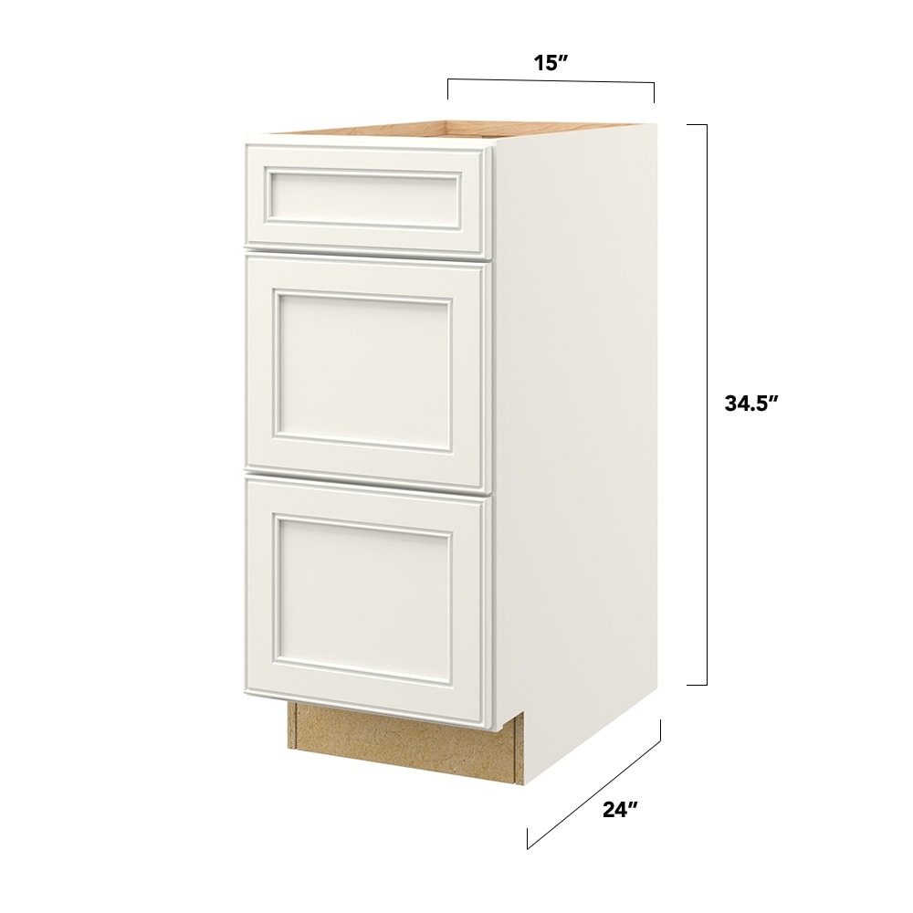 allen + roth McKeller 15-in W x 34.5-in H x 24-in D Linen 3-Drawer Base ...