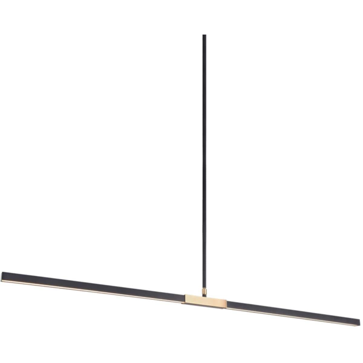 Matteo - Lighting C64749MBAG Lineare Pendant Matte Black and Aged Gold Brass