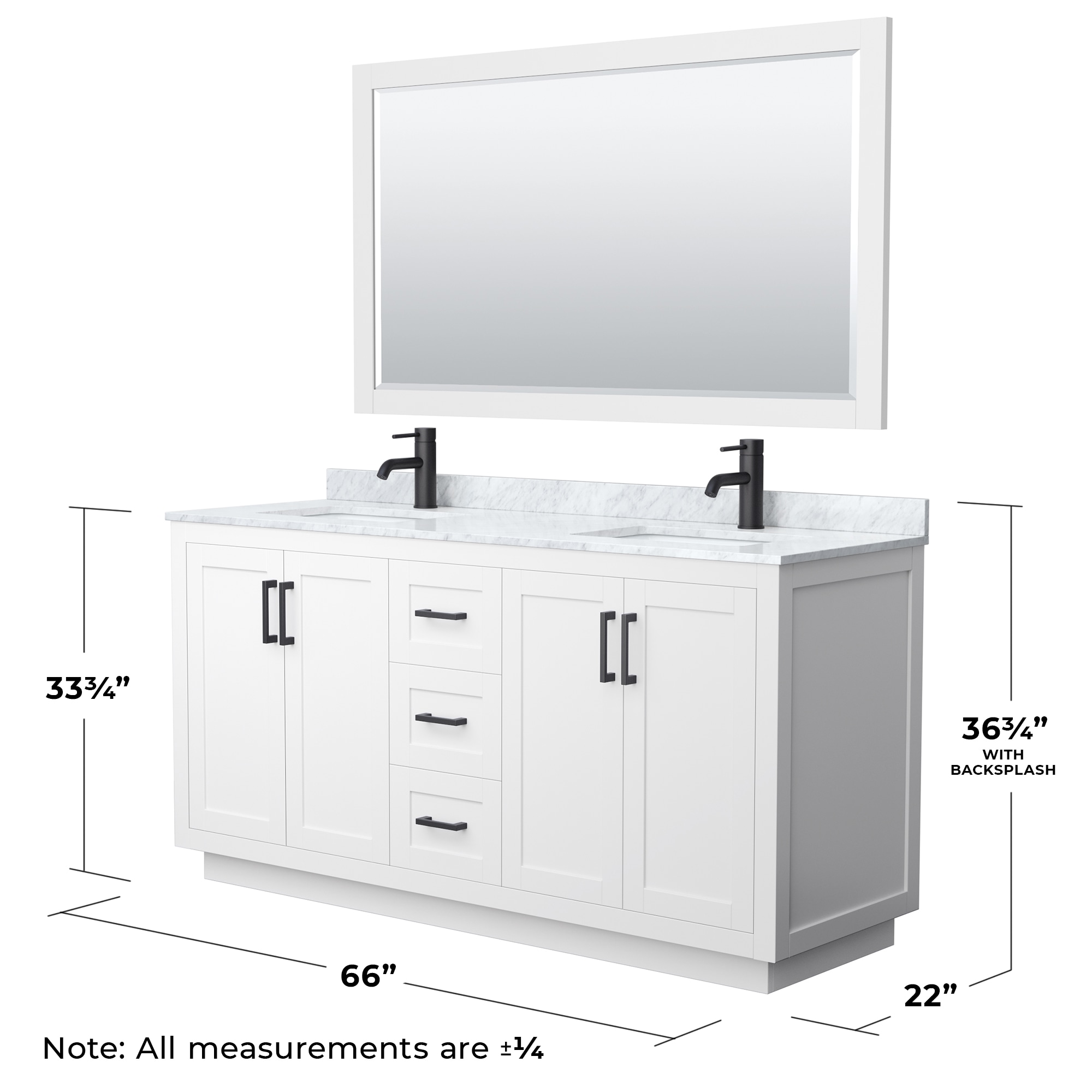 Wyndham Collection WCF292966DWBCMUNSM58 Bath-Vanity-Combo - View #6