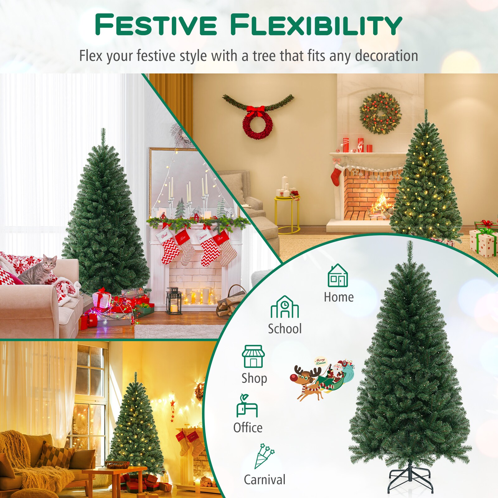 WELLFOR HYG23999US Artificial-Christmas-Trees - View #8