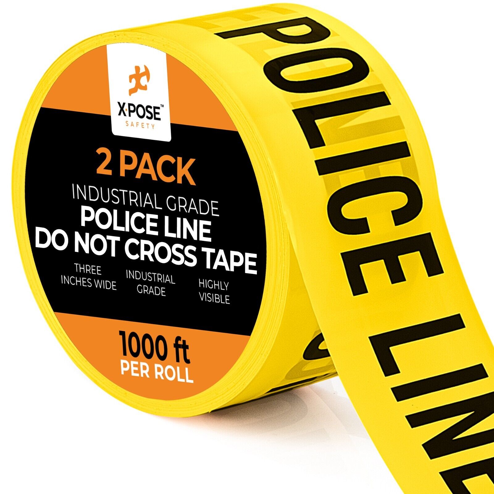 XPOSE SAFETY PPLT-2-X-S 3-in W x 1000-ft L Yellow Warning Vinyl Safety Tape