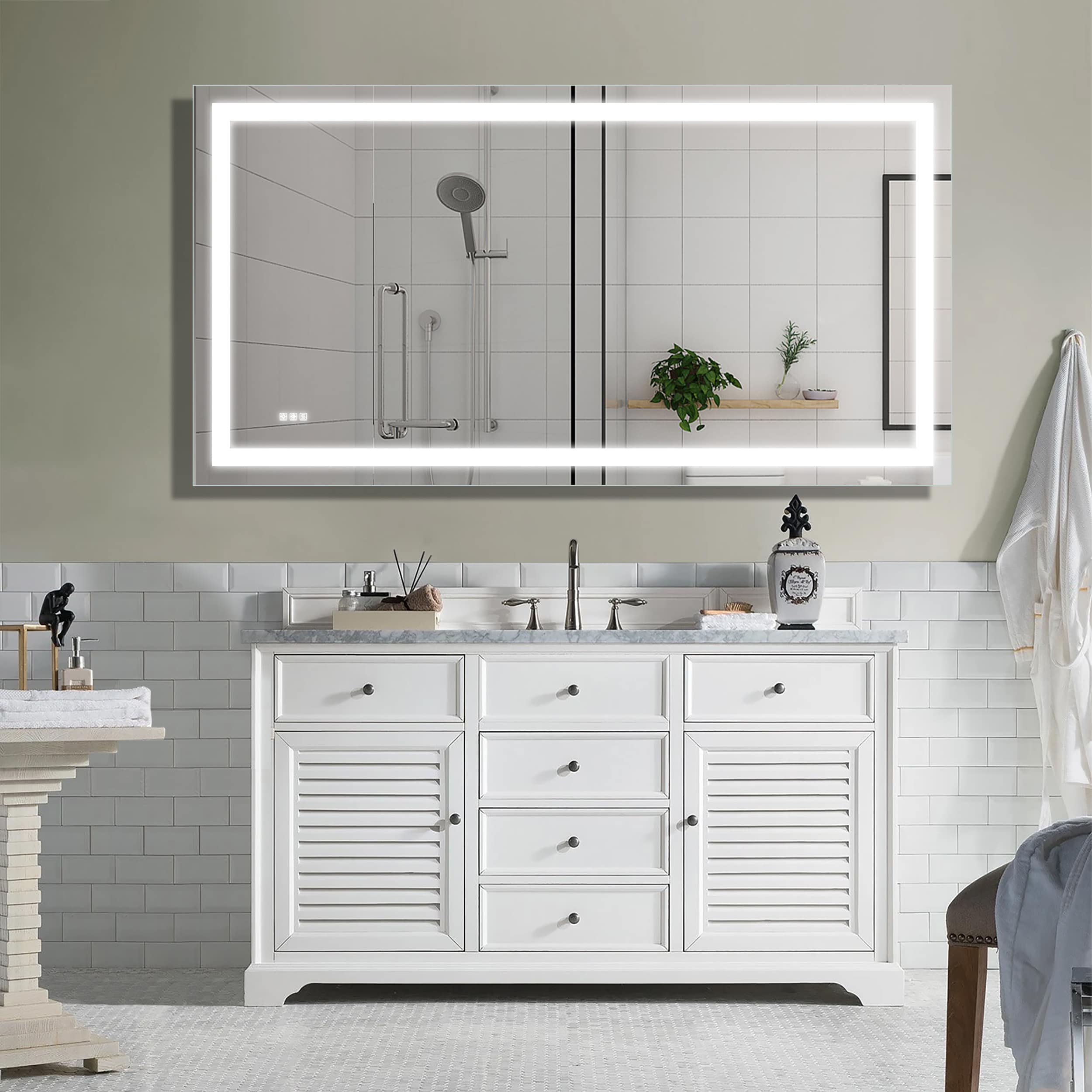 CASAINC WEIFI-DJ217-38X72 Framed-Bath-Mirrors - View #2