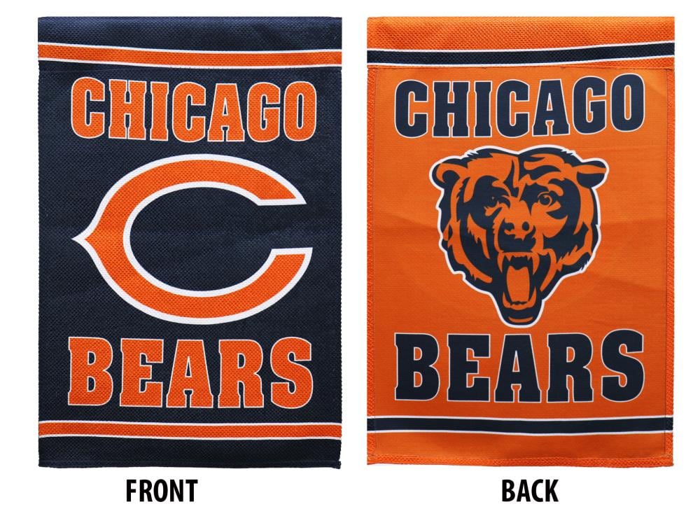 Evergreen Emboss Suede 1.04-ft W x 1.5-ft H Embroidered Chicago Bears Flag  at