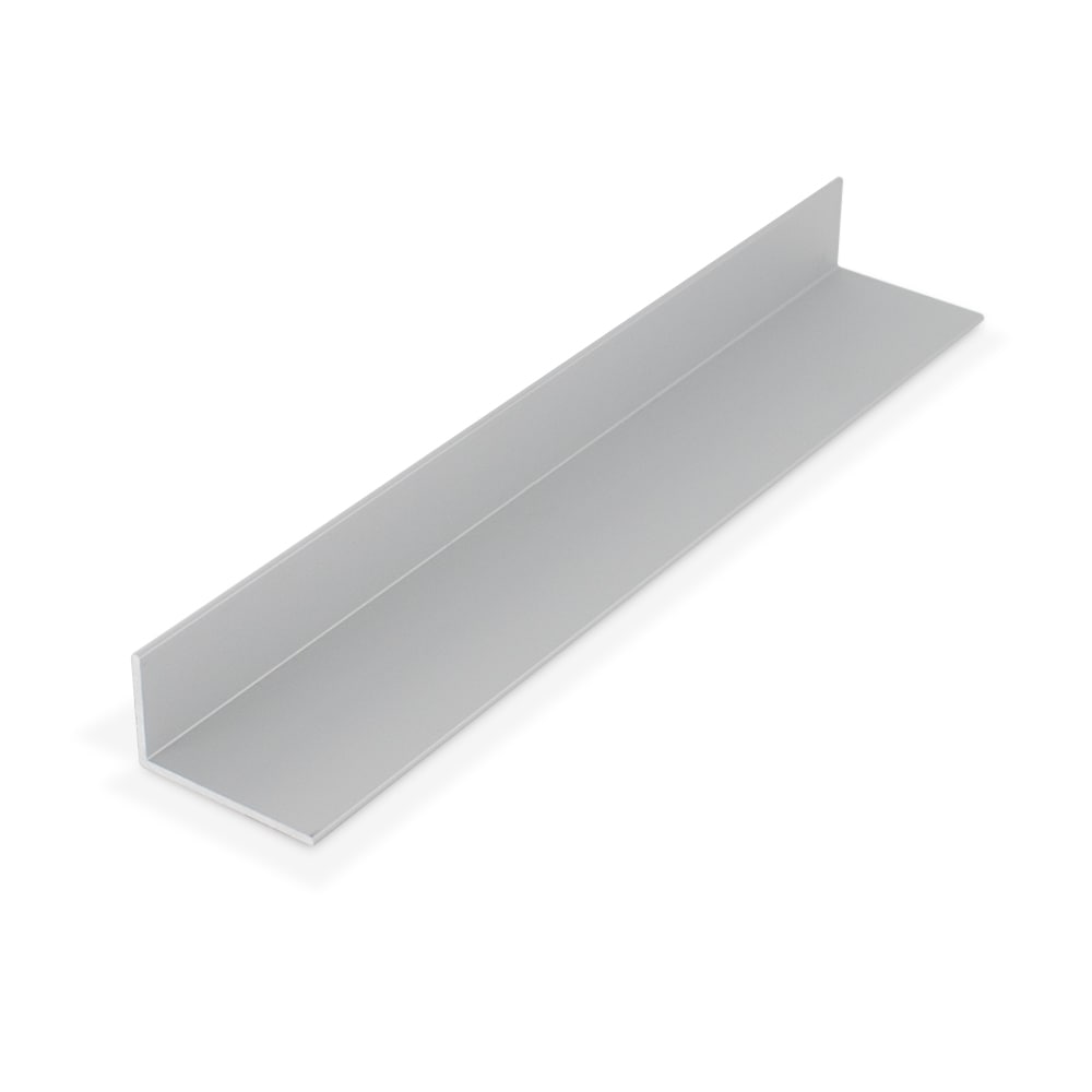 Outwater 3P1.27.02494 Satin Finish .75-in X 1.25-in X.062-in Aluminum Angle Moulding 46-in Lengths (Pack of 3)
