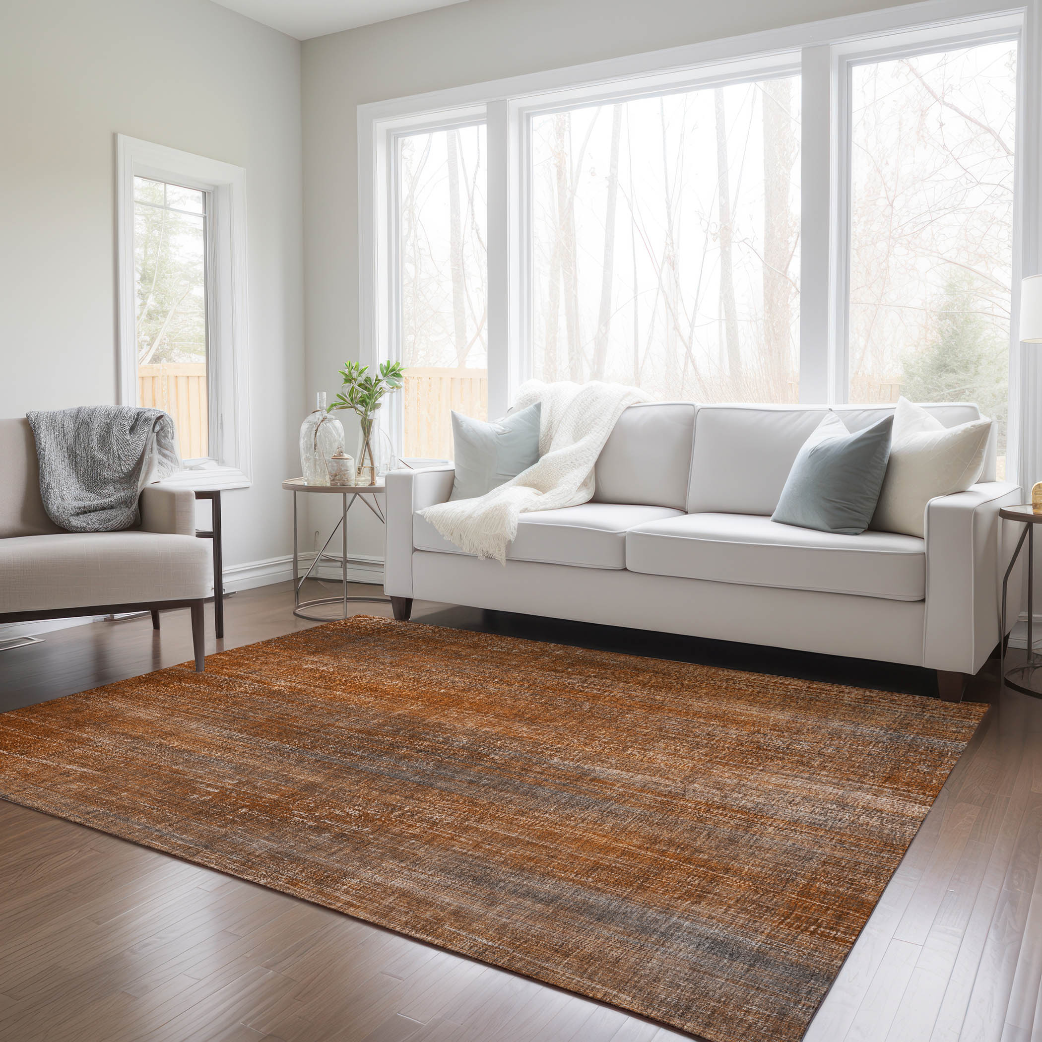 Addison Rugs ACN552PK3X5 Chantille ACN552PK 3 x 5 (ft) Polyester Paprika Rectangular Indoor/Outdoor Geometric Machine washable Area rug