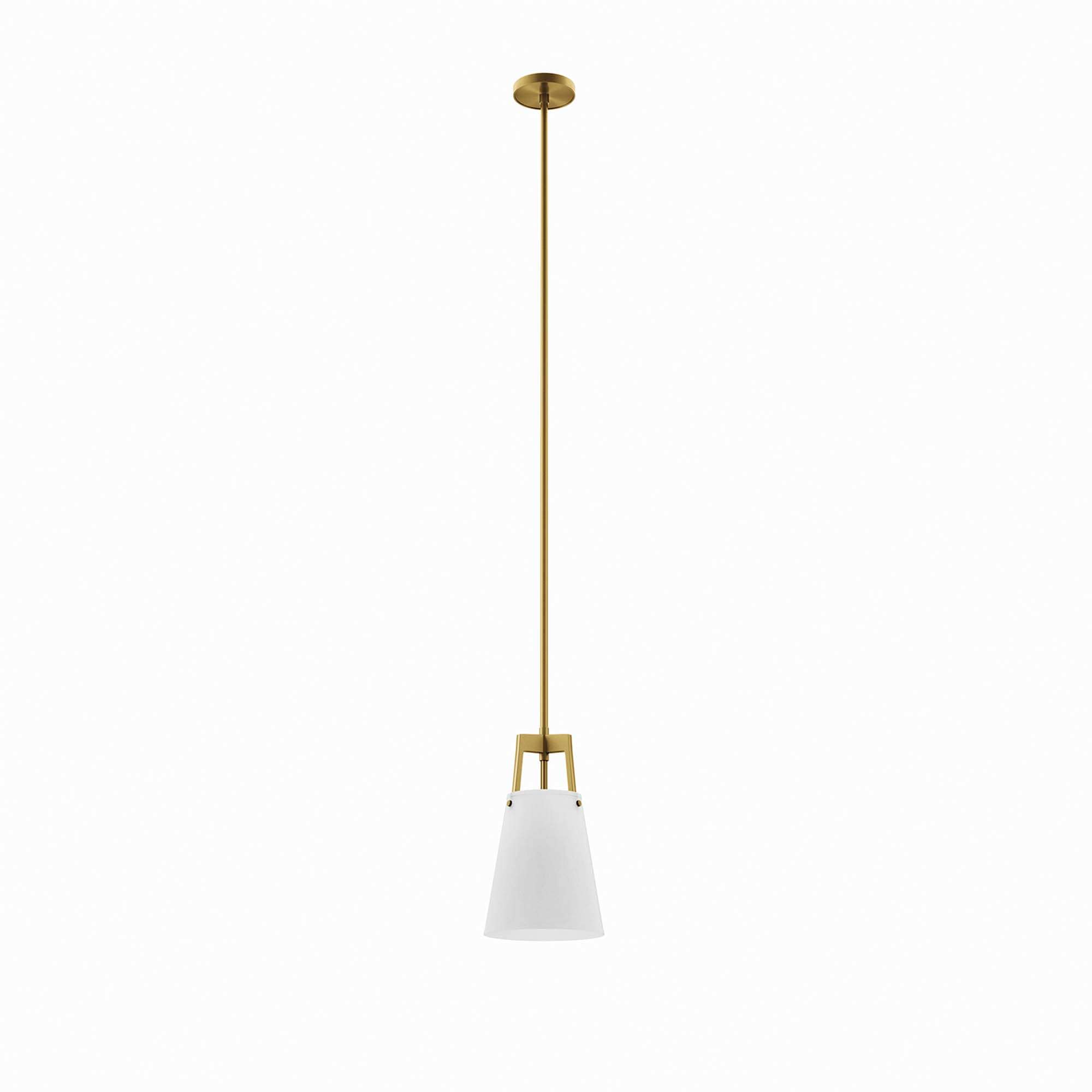 Modway  Aspire Pendant Light in White Satin Brass