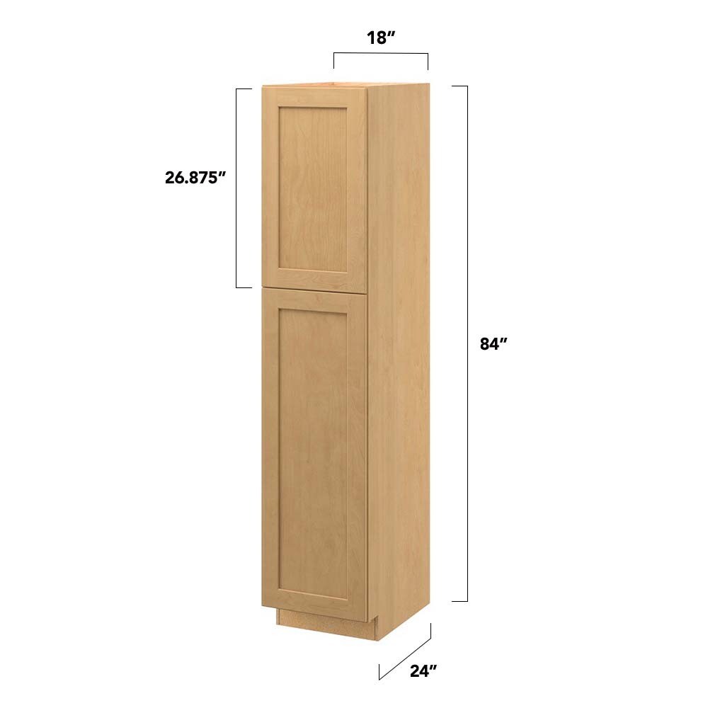 allen + roth Innsbrook 18-in W x 84-in H x 24-in D Rye Pantry Fully ...