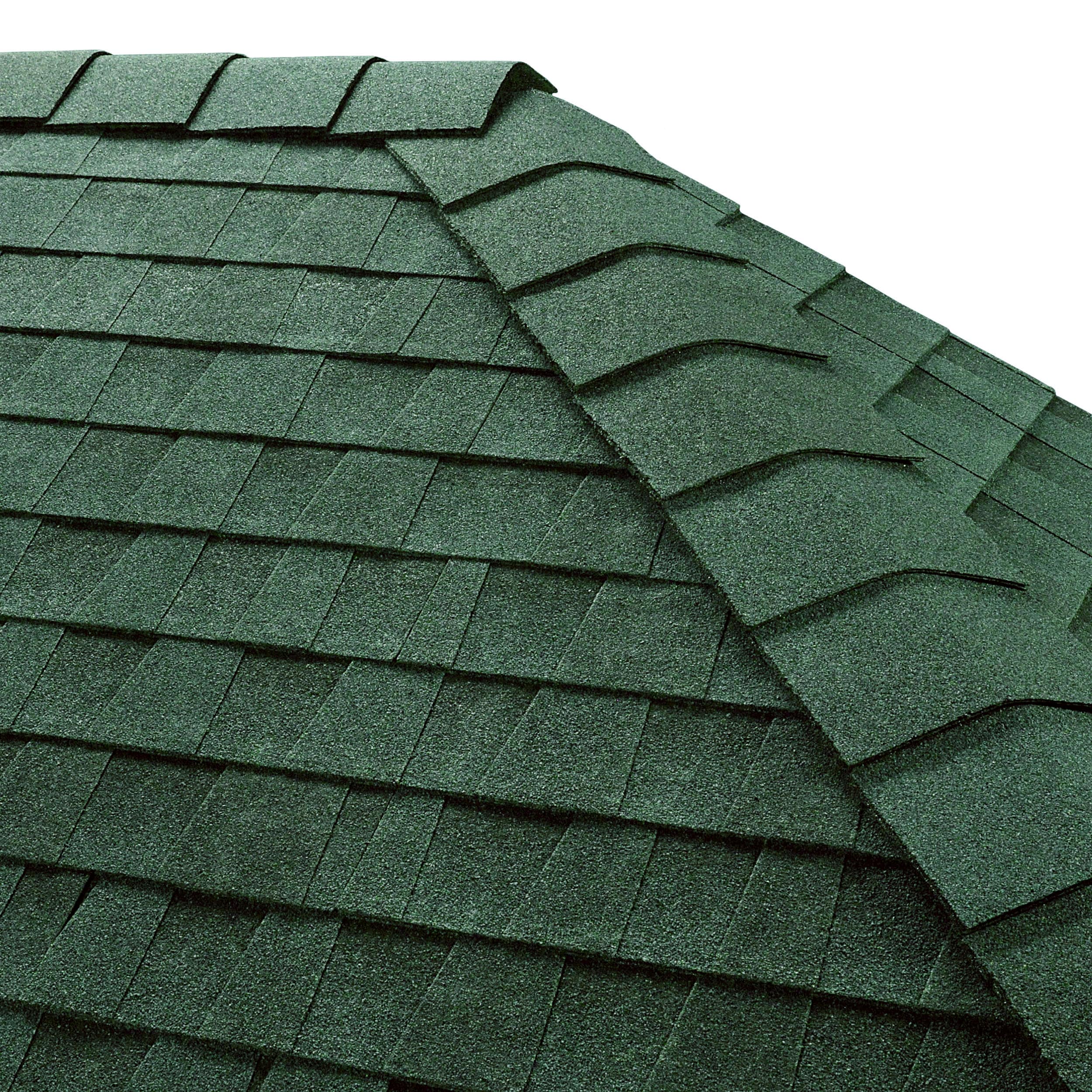GAF 0845723 Timbertex Hunter Green Algae Resistant Hip Ridge Roof Shingles ( 20-lin ft per Bundle )