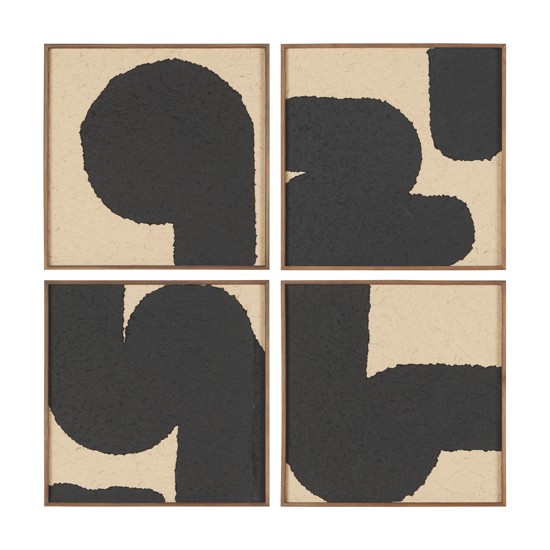 Mercana 70305 Thinking Black Framed 23.62-in H x 23.62-in W Abstract Paper Print