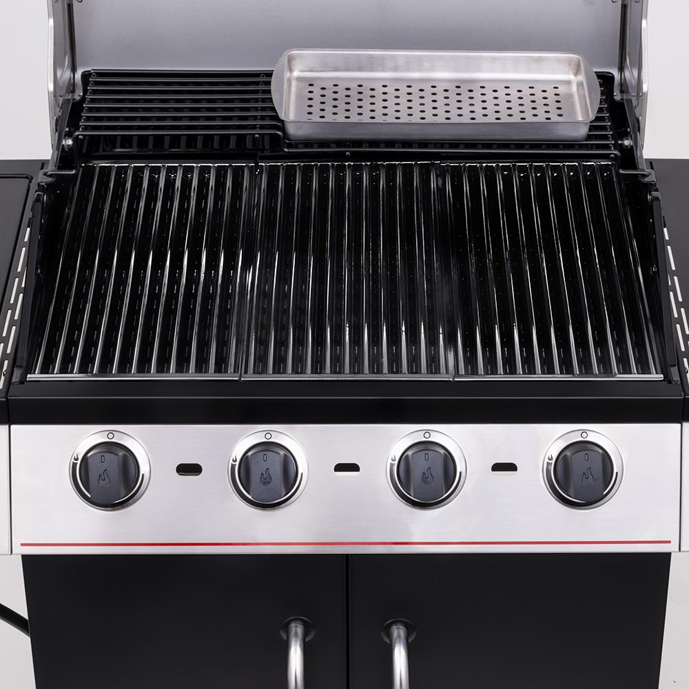 Char Broil Silver 4 Burner Liquid Propane Infrared Gas Grill with