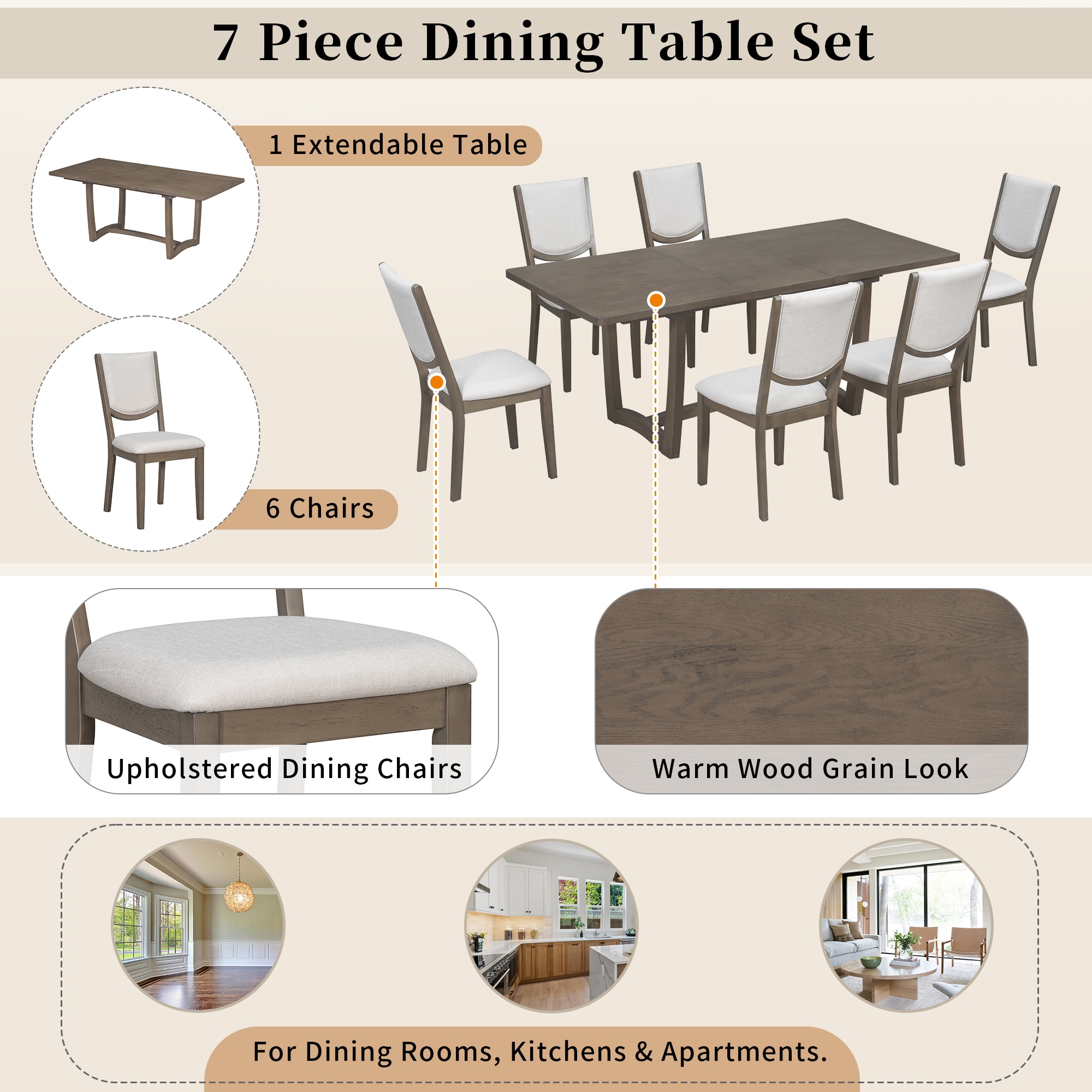Clihome CL-HTM703CBN Dining-Sets - View #3