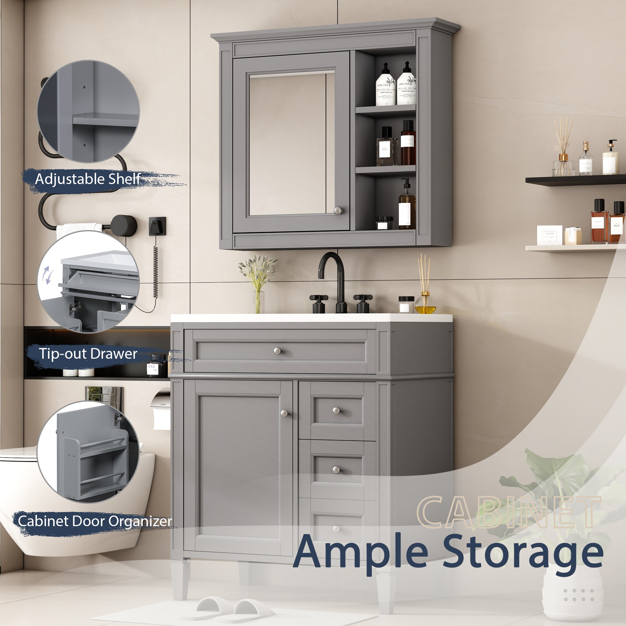 LOVMOR SF-L-SW000127AAE-3 Bath-Vanity-Combo - View #8