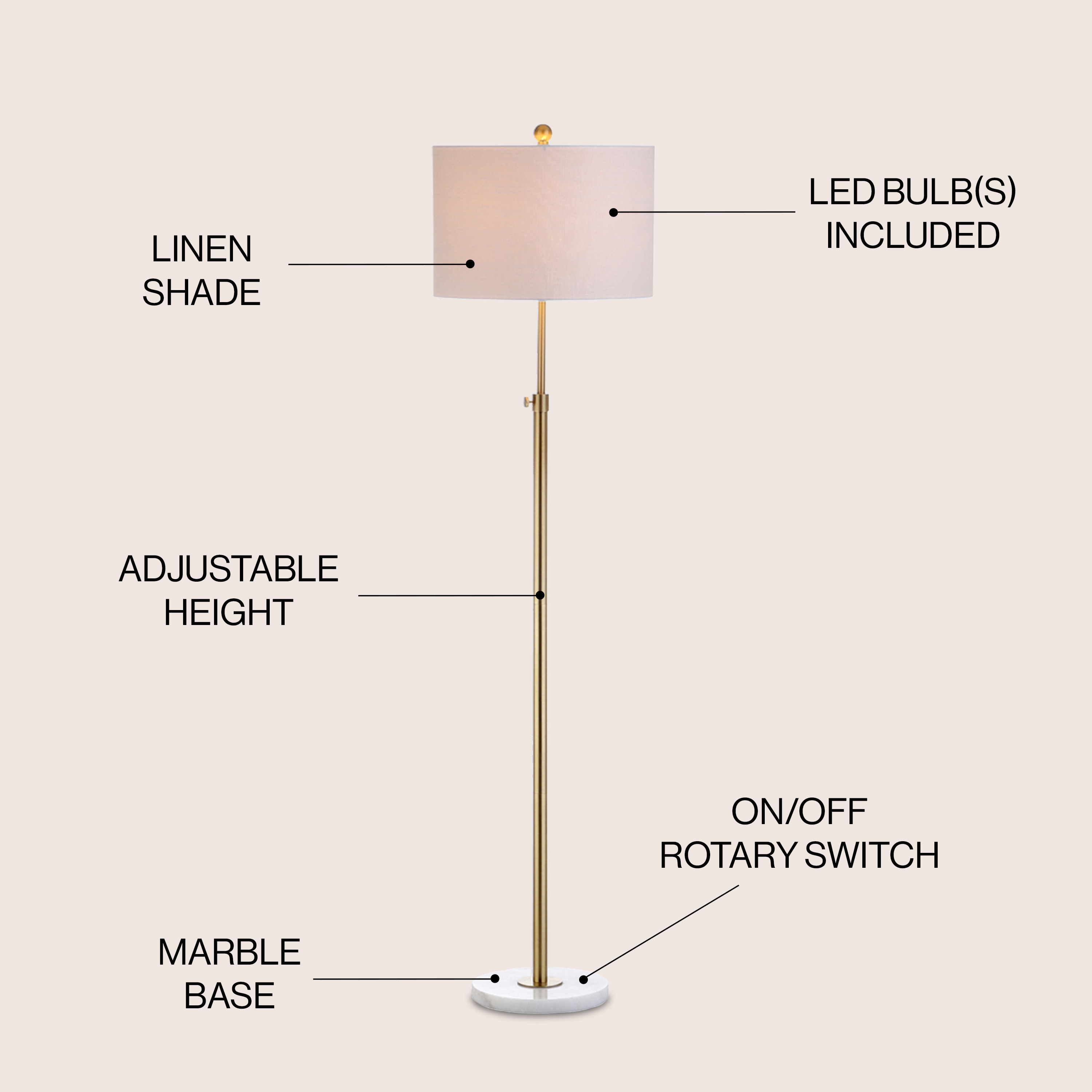 JONATHAN  Y JYL3022A floorlamps - View #3