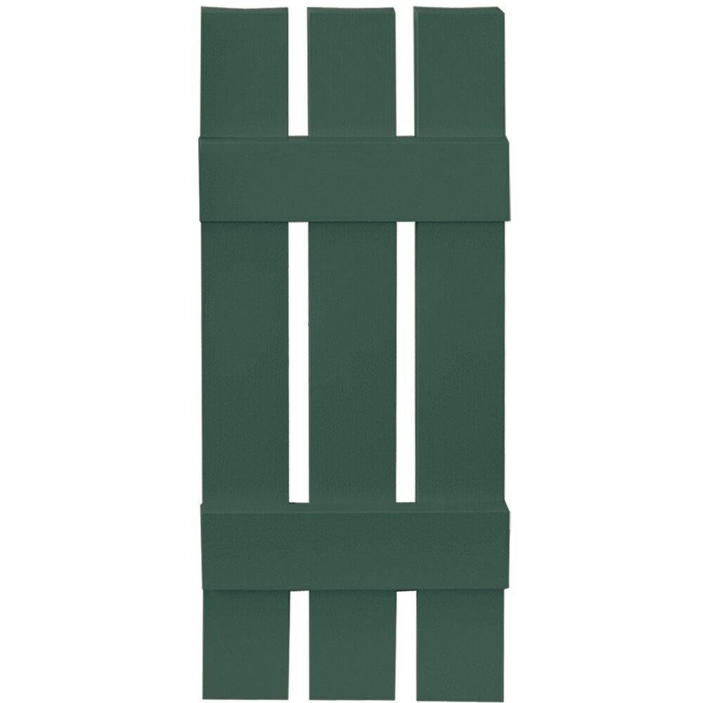 Vantage V5371231028 11.875-in W x 31-in H Forest Green Board and batten Spaced Exterior Shutters ( 1 -Pack )