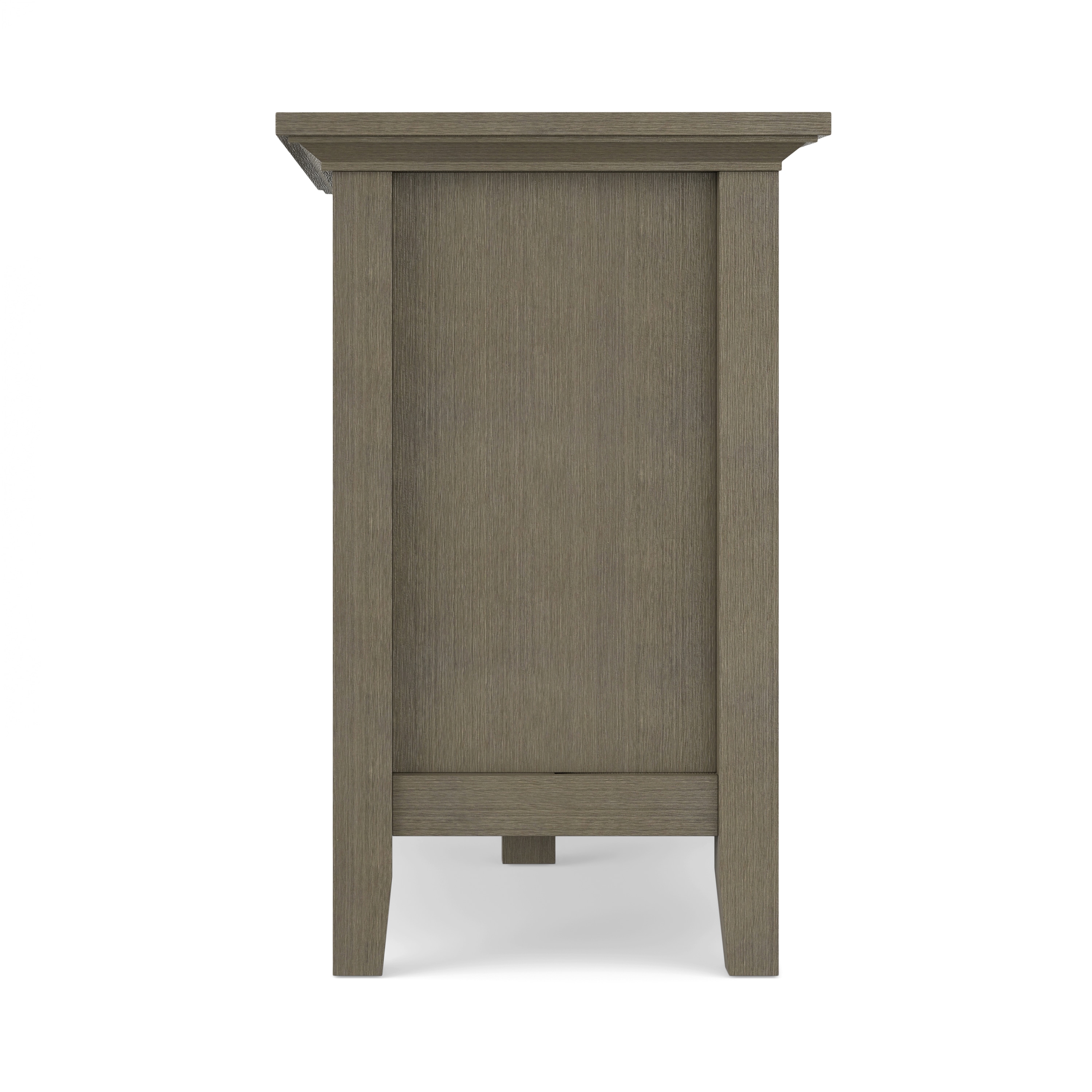 Farmhouse Grey Solid Wood 72" TV Media Stand with Cabinets