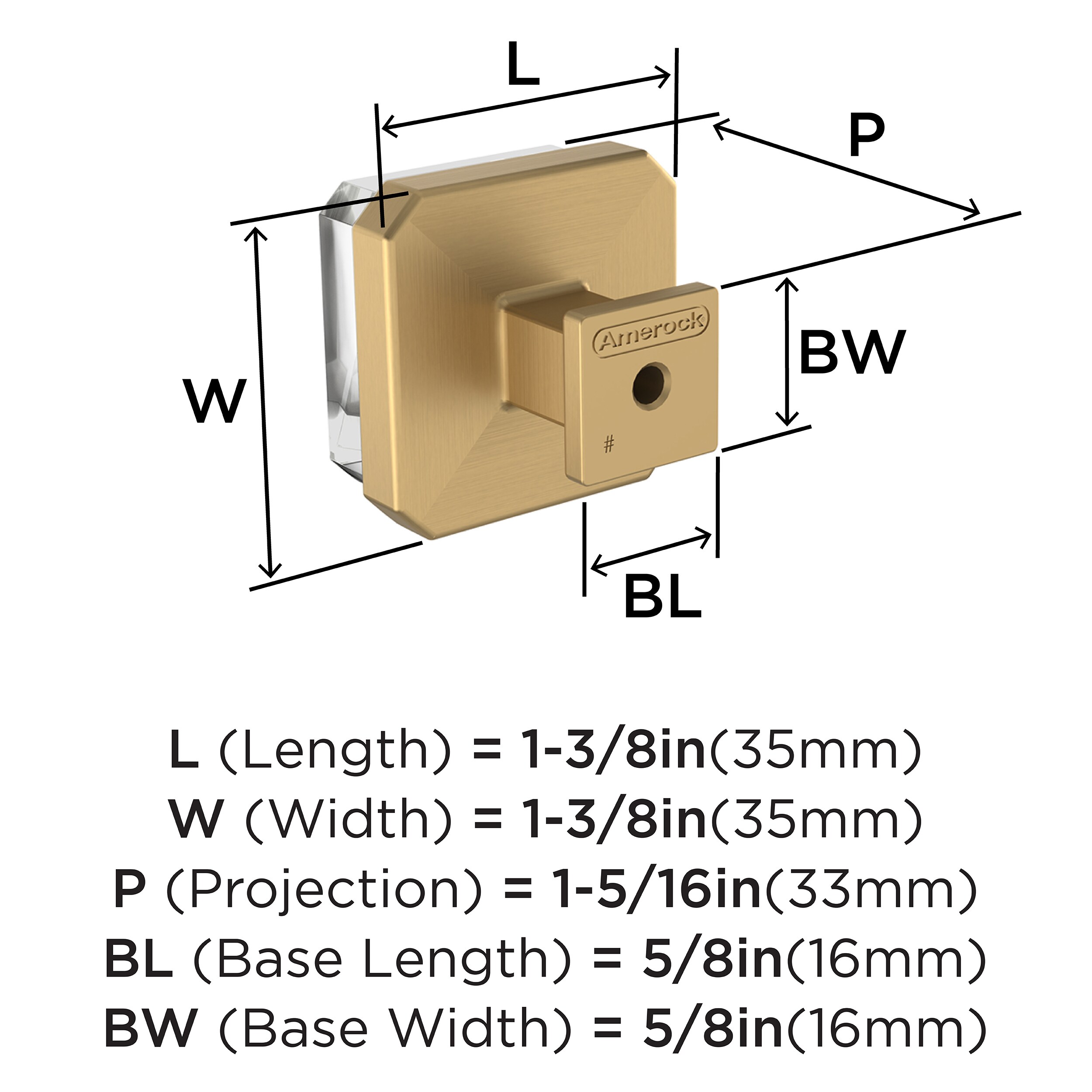 Amerock BP36975CCZ Cabinet-Knobs - View #4