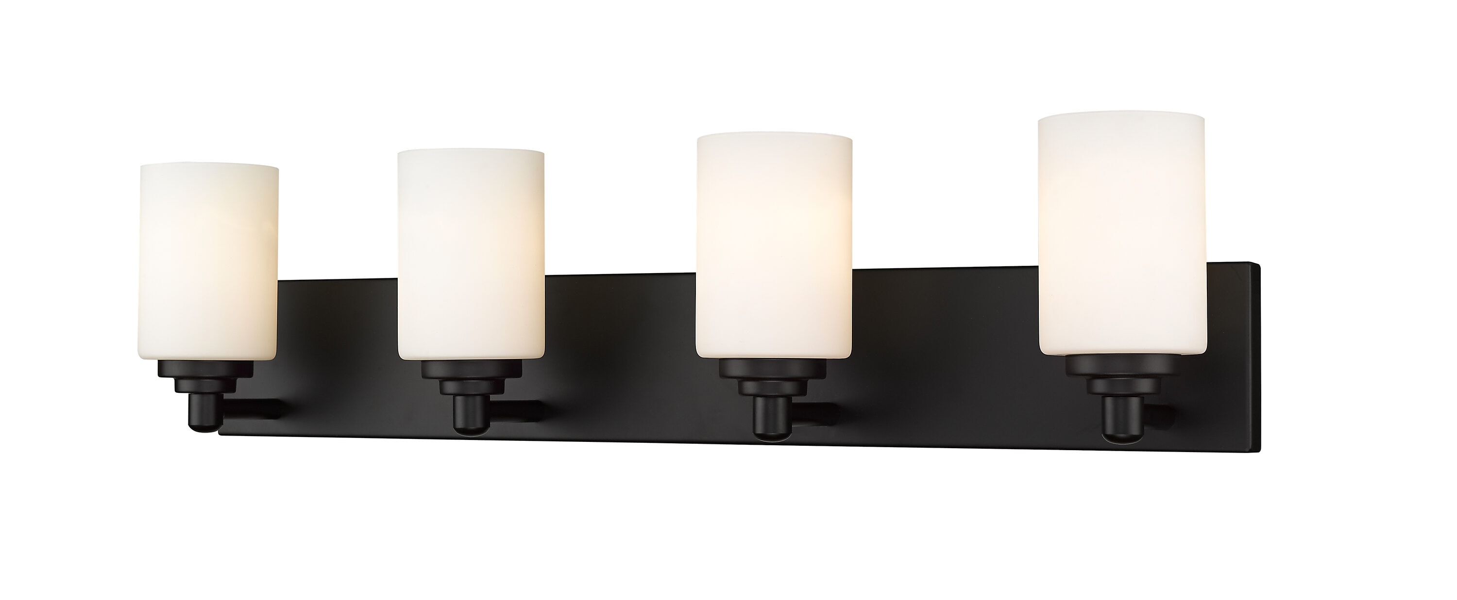Z-Lite 485-4V-MB Soledad 31.5-in 4 -Light Matte Black Transitional Vanity light