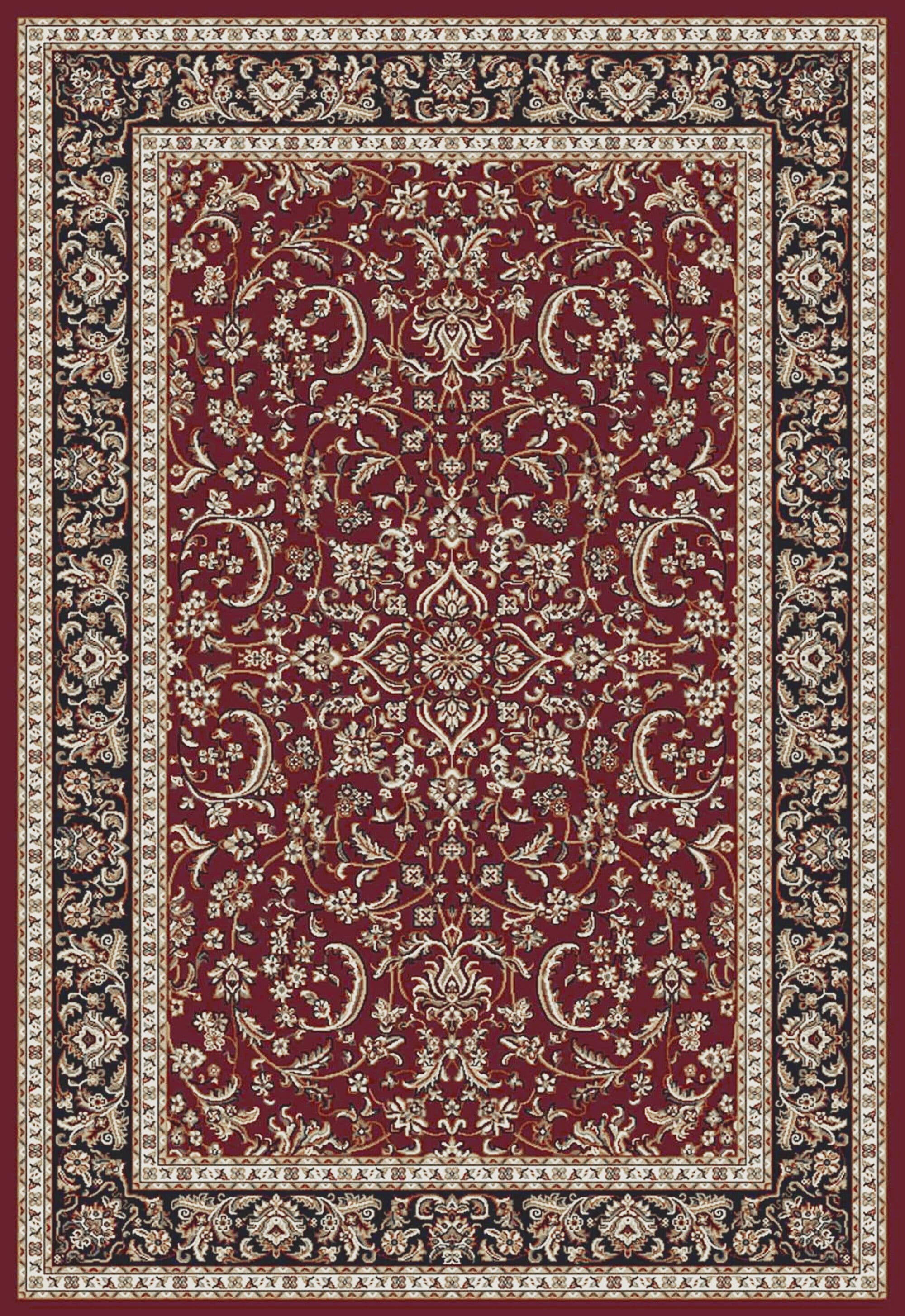 Radici USA Noble 9 x 12 Burgundy Indoor Floral/Botanical Oriental Area Rug in the Rugs ...