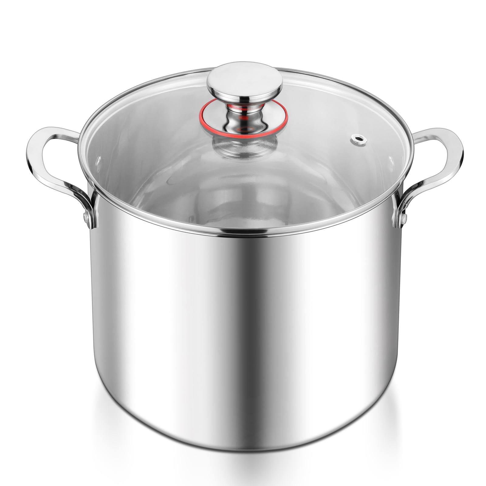 Aoibox  12 qt 18 10 Stainless Steel Stock Pot with Lid Induction Compatible Corrosion Resistant Dishwasher Safe