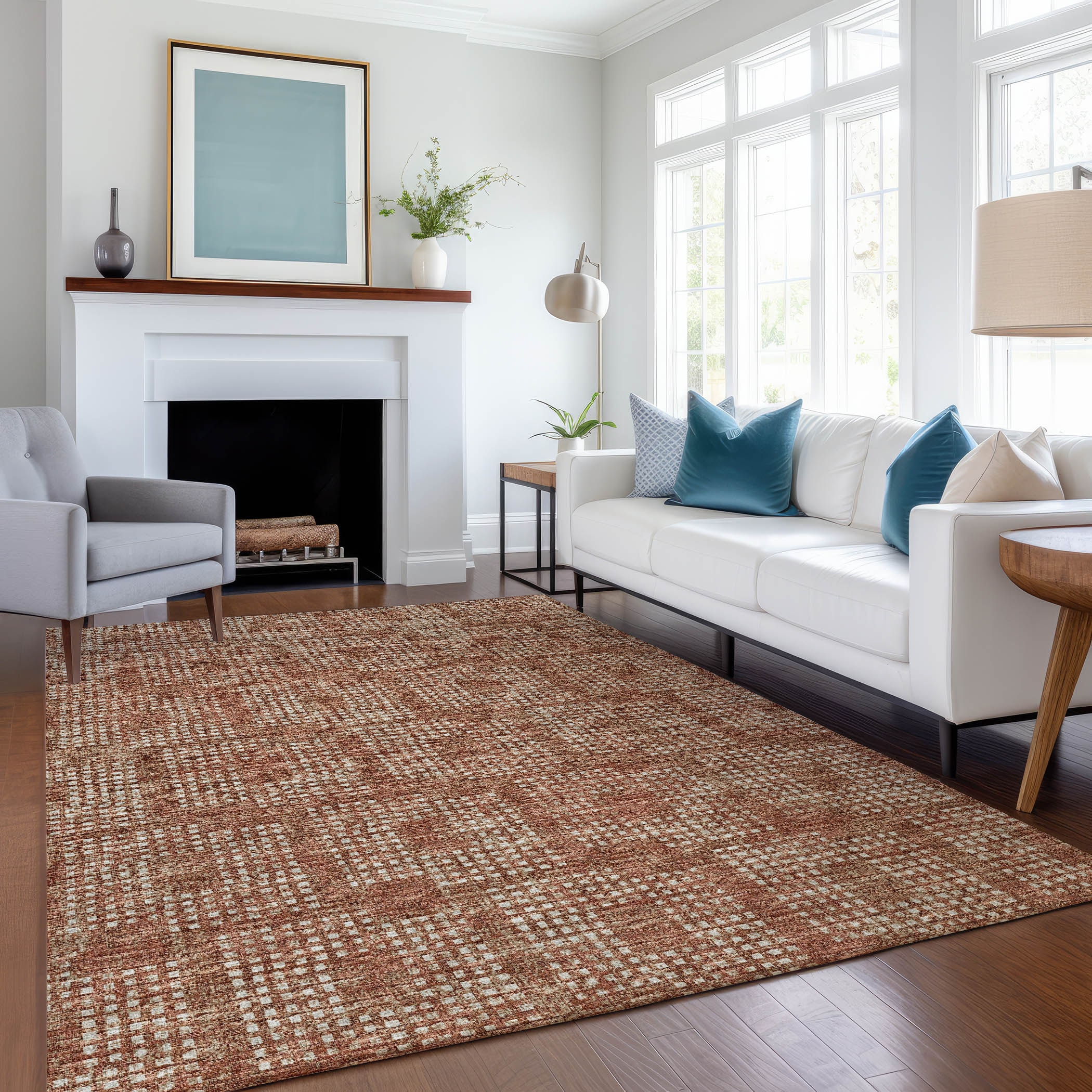 Addison Rugs AMF33CA9X12 Mayfield AMF33CA 9 x 12 (ft) Loomed Polyester Canyon Rectangular Indoor Abstract Machine washable Area rug