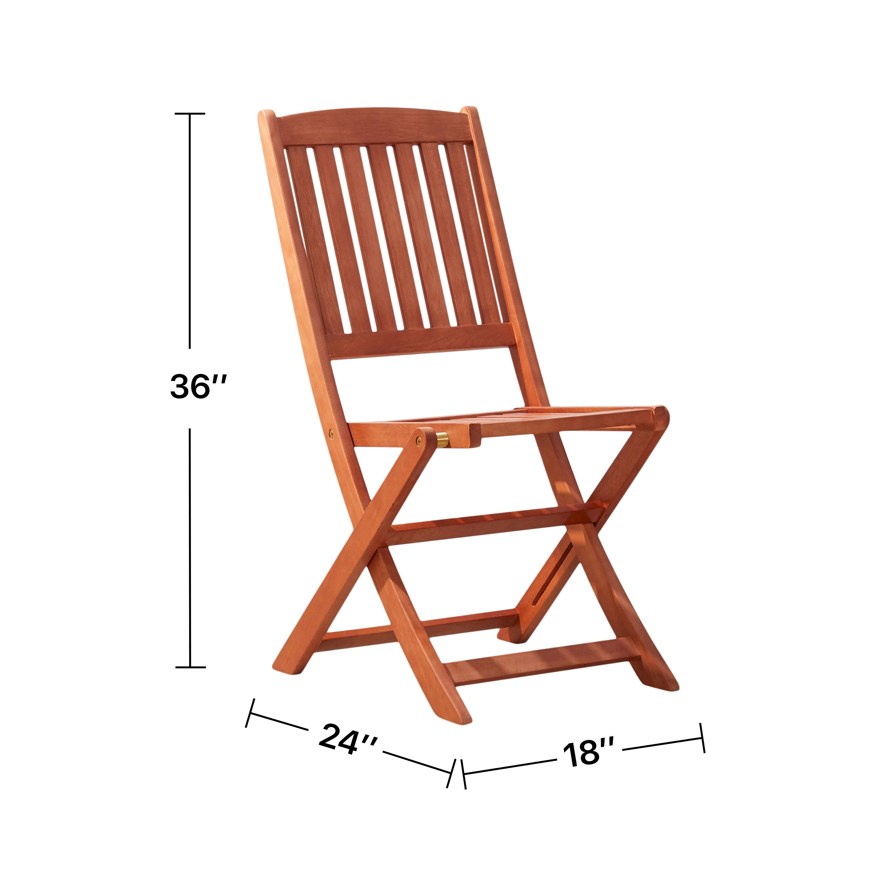 AZEN Malibu Set of 2 Reddish Brown Wood Frame Stationary Dining Chair ...