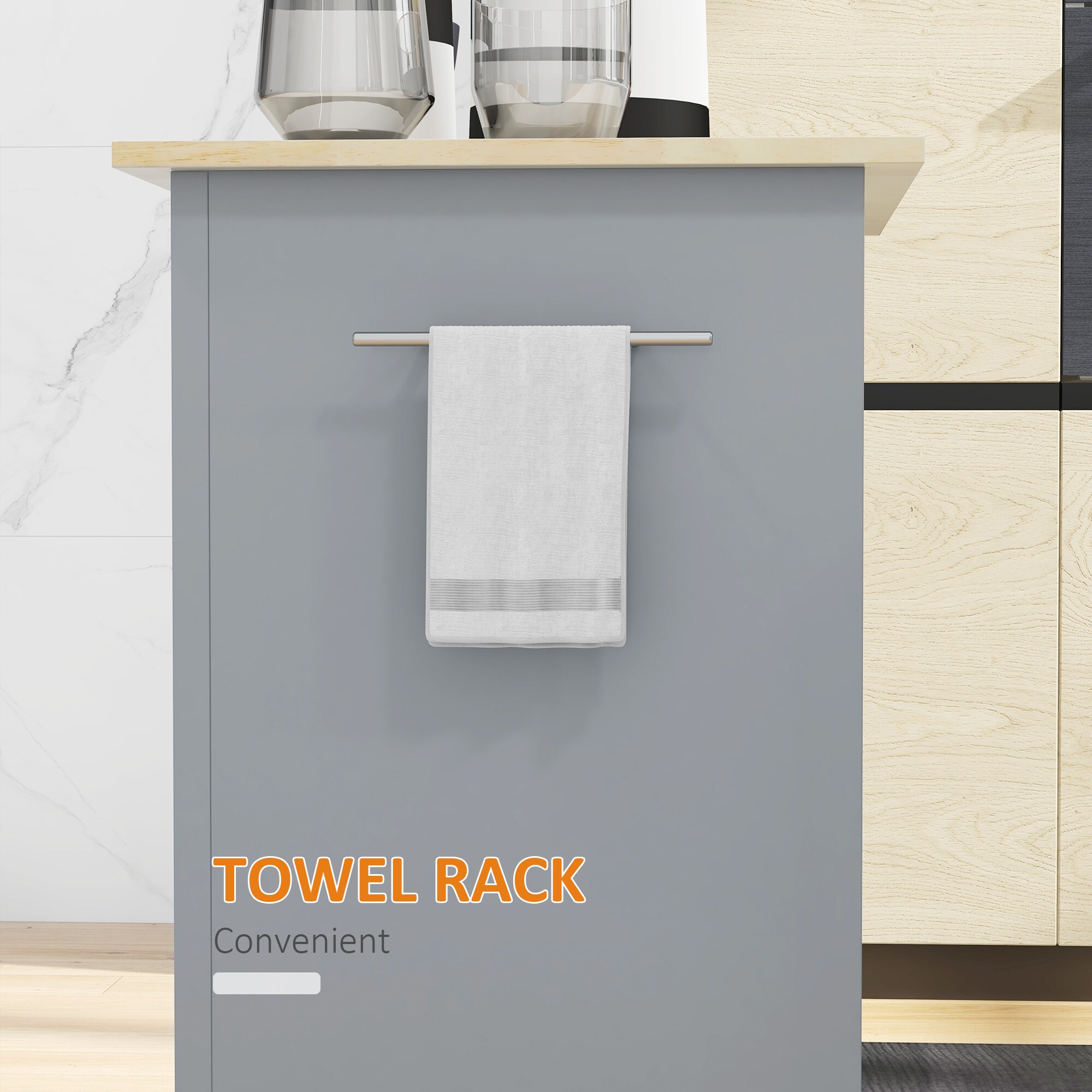 HomCom 801-216GY Kitchen-Furniture - View #7
