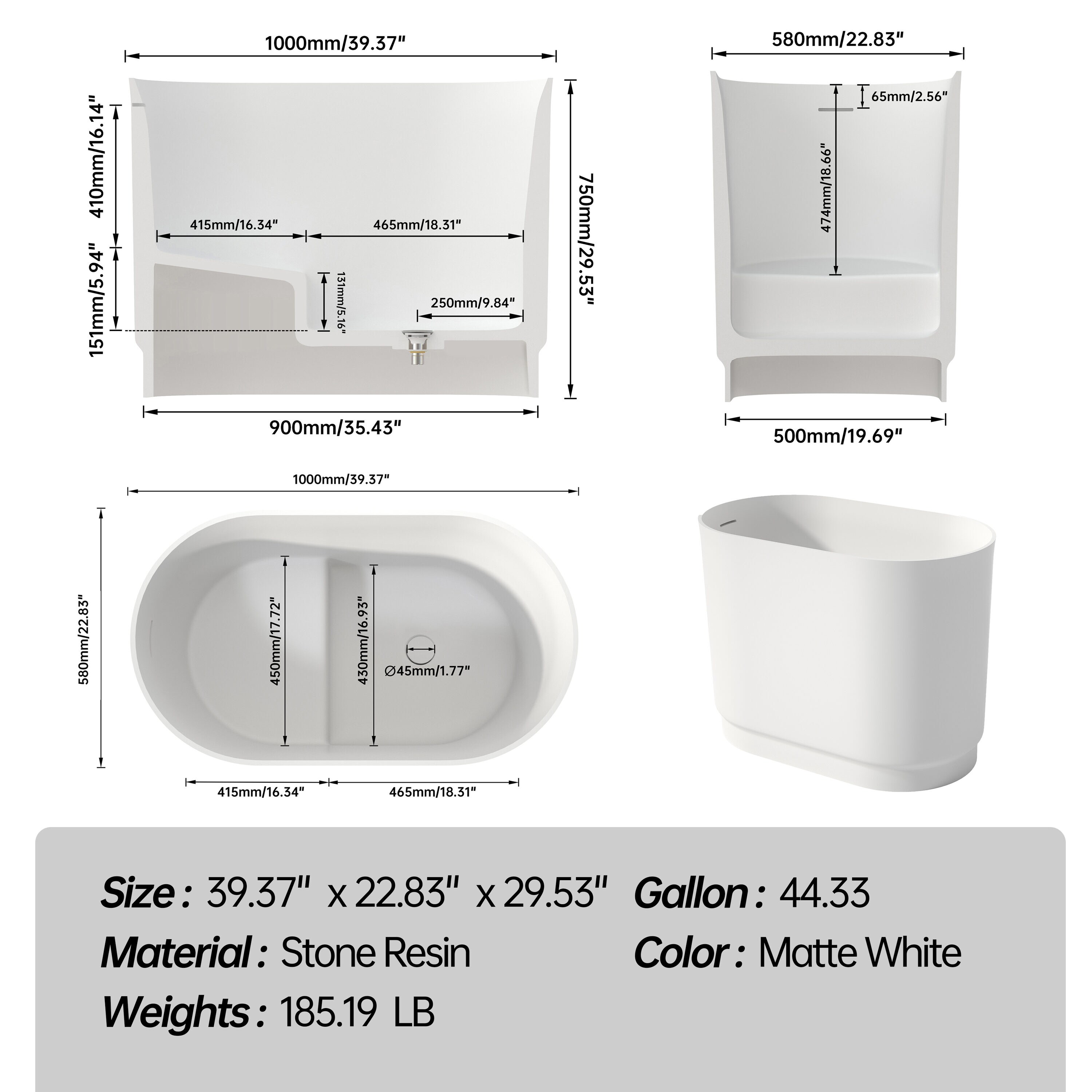 LUXEYARD DS-J-37853970 bathtubs - View #6