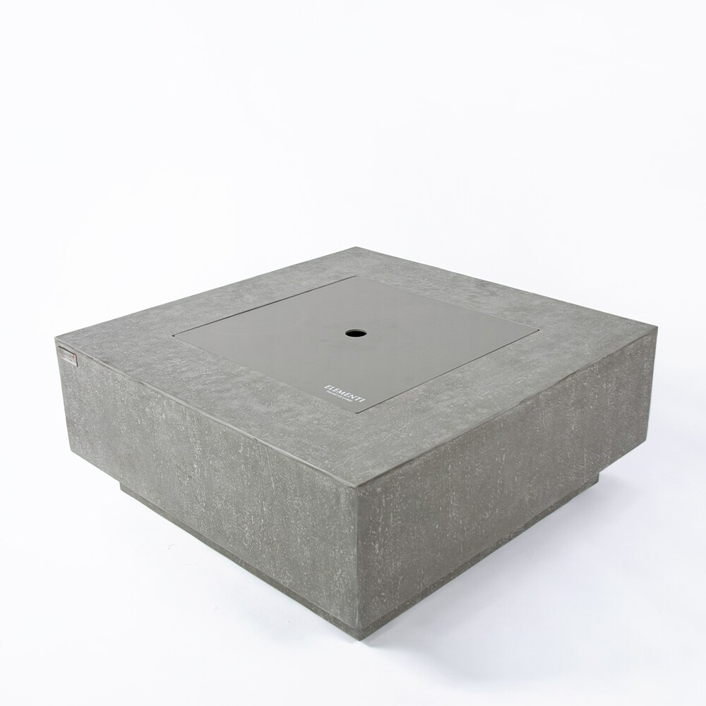 Victoria Light Grey Square Concrete Gas Fire Pit Table
