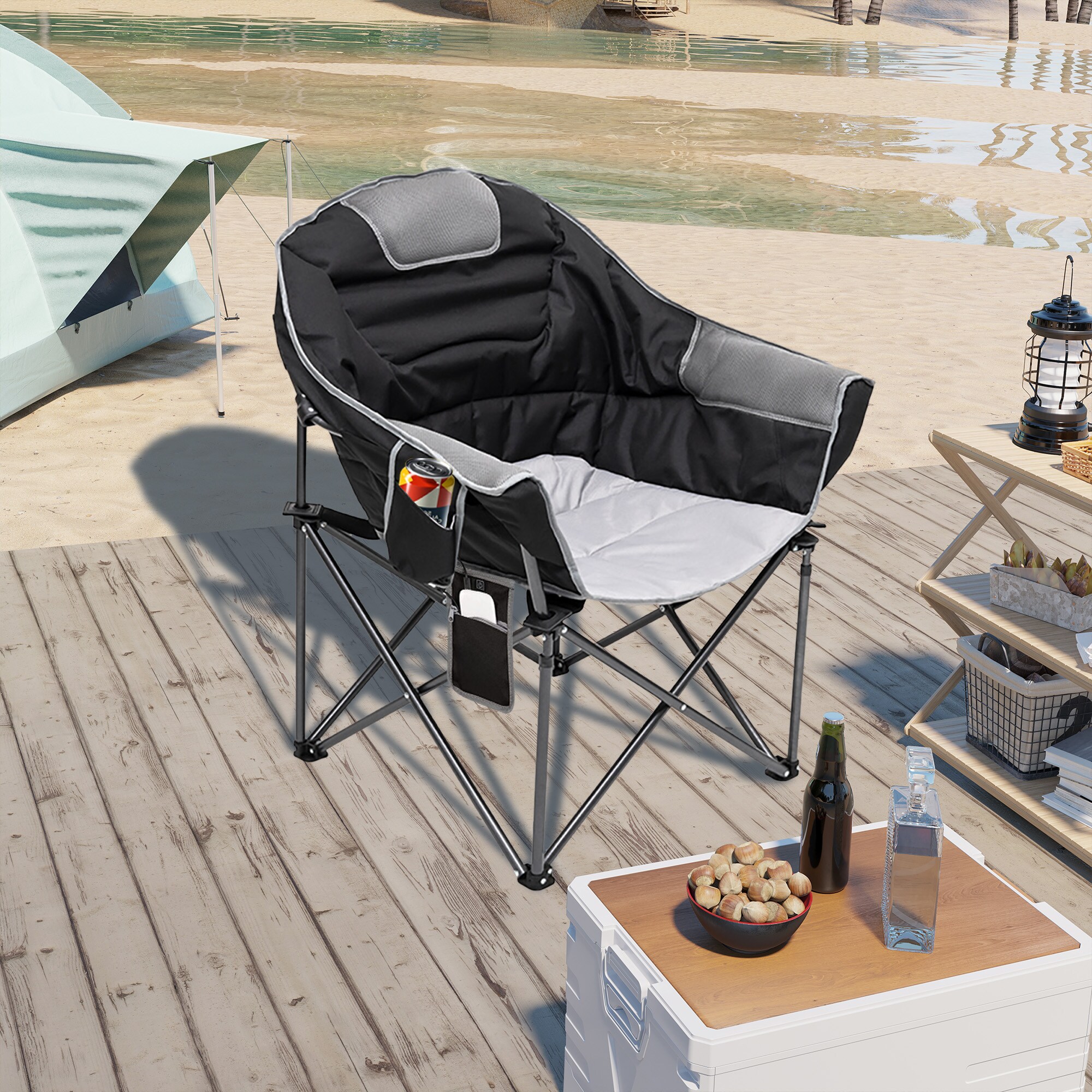 Clihome CL-CCAC5913HBK1 Beach-Camping-Chairs - View #2