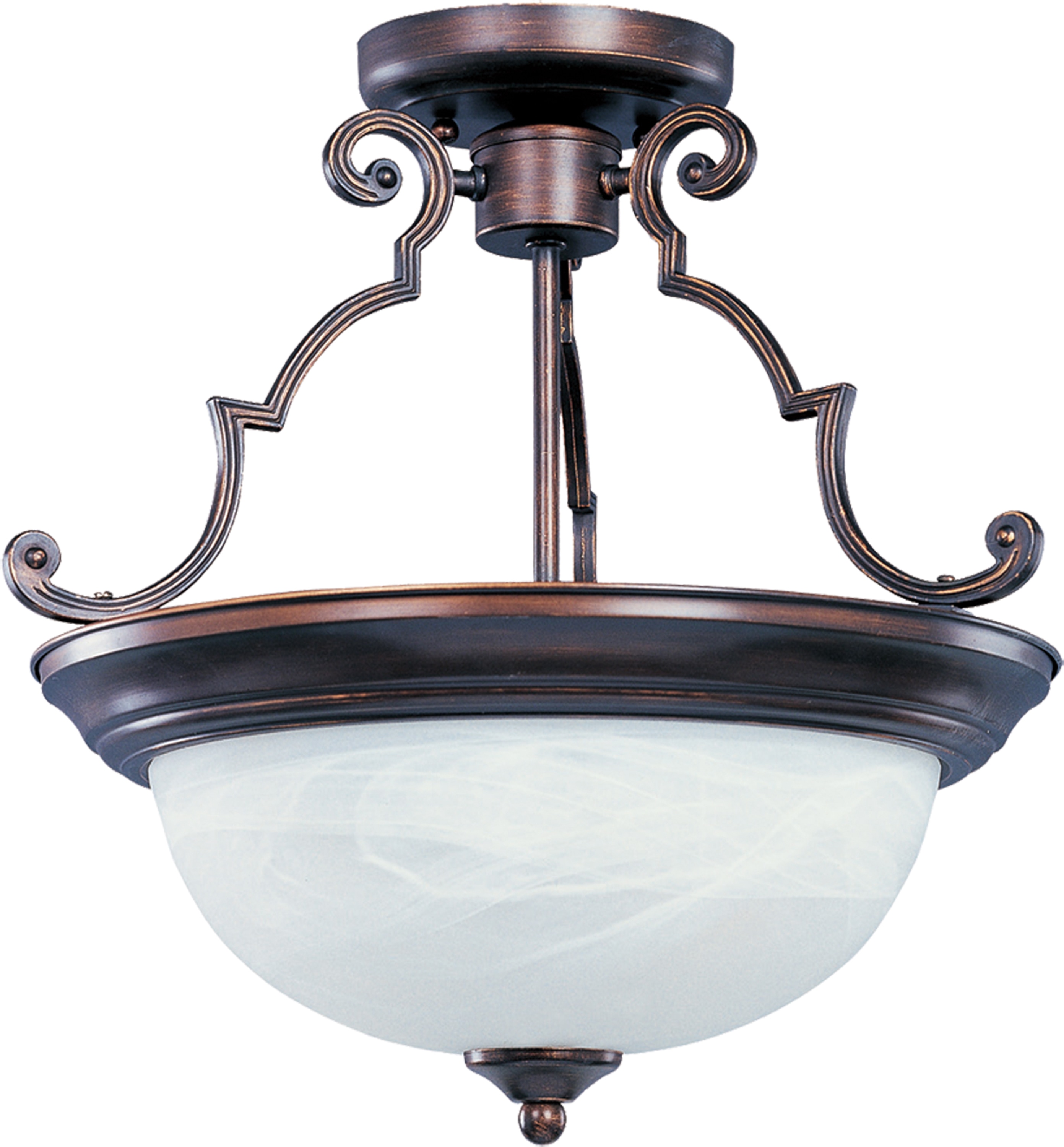 Maxim Lighting 5844MROI Essentials 3 -Light 17.0000-in Oil-rubbed Bronze Semi Flush Mount Light
