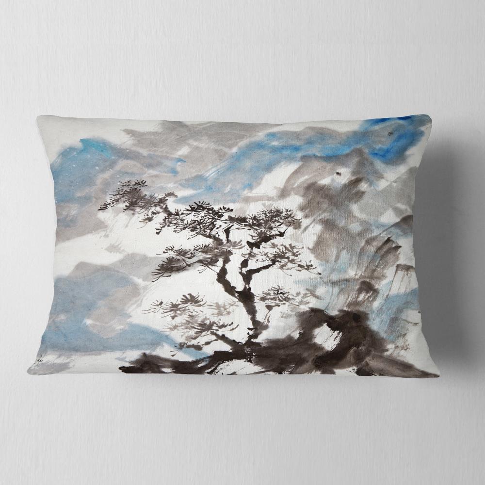Designart CU6352-12-20 12-in x 20-in Black Indoor Decorative Pillow