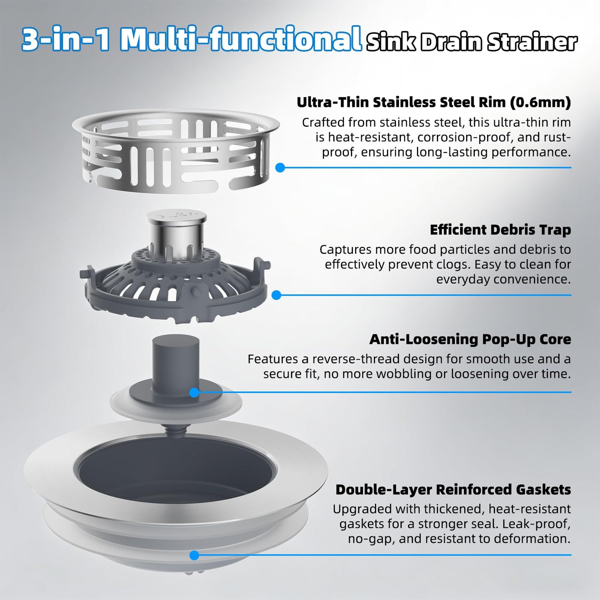 Numhew NHLYNN82042 Kitchen-Sink-Strainers - View #9