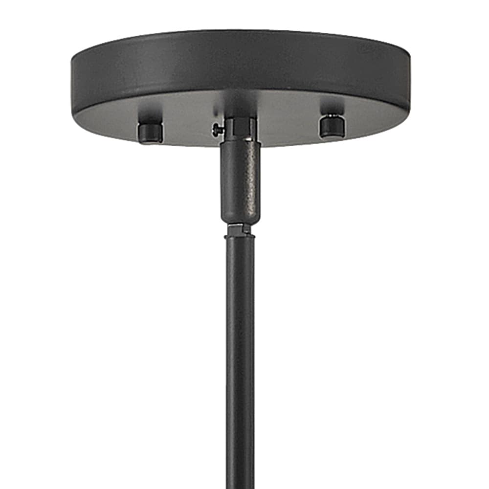 Cirque Modern Black Orb Pendant with Lacquered Brass Accents