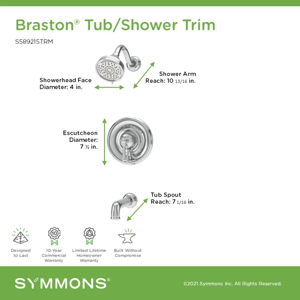 Symmons S589215TRM Tub-Shower-Faucets - View #2
