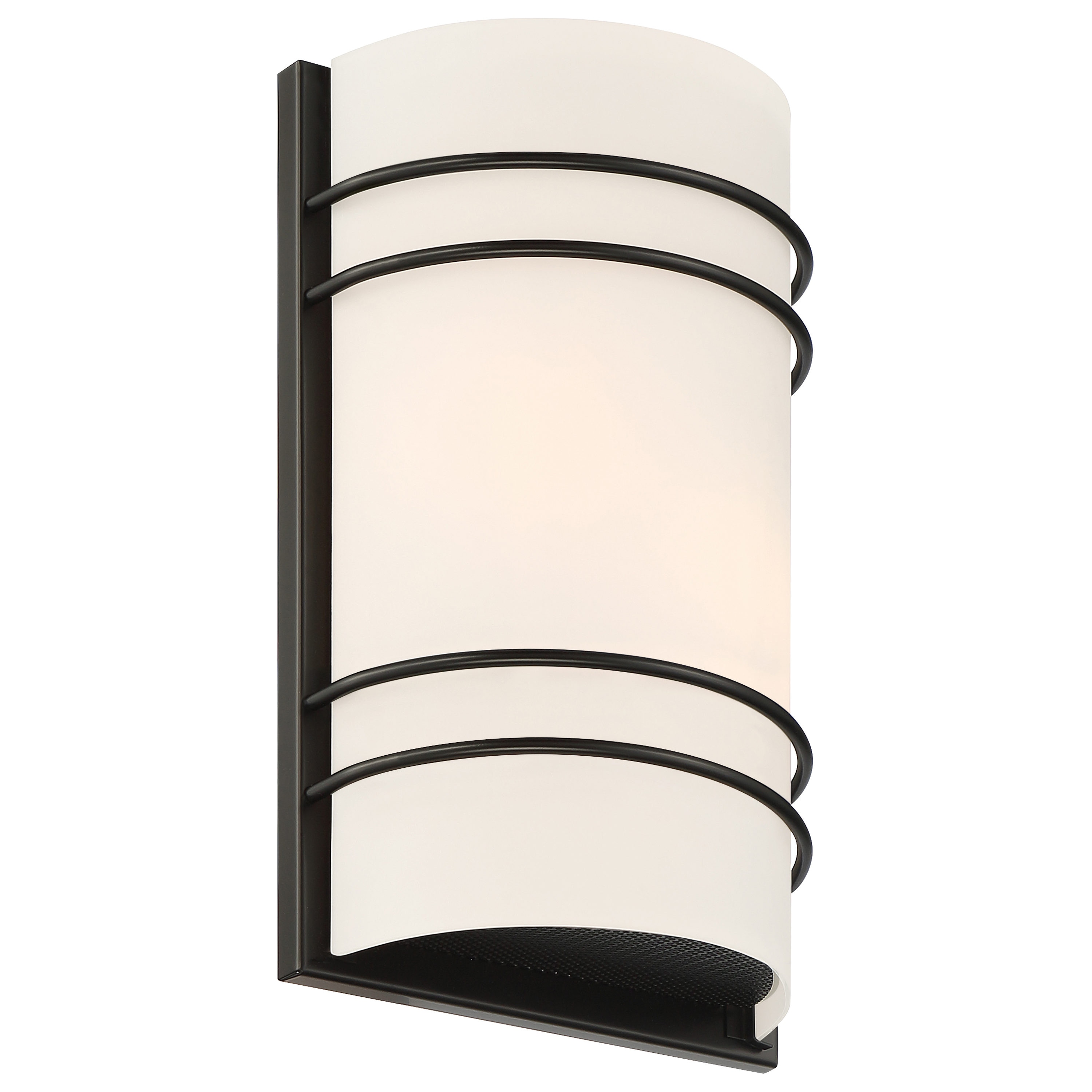 Matte Black Outdoor Dimmable Cylinder LED Wall Sconce