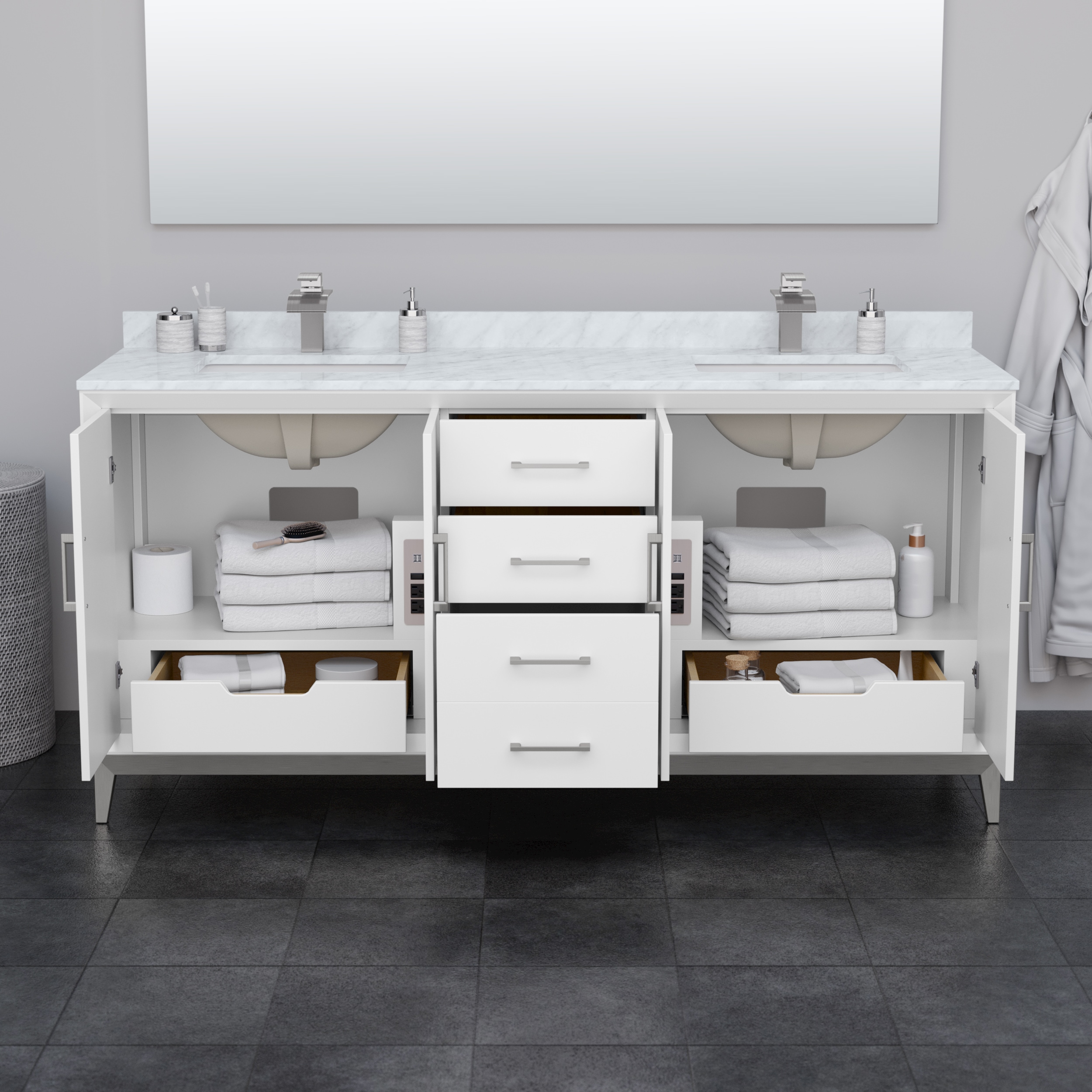 Wyndham Collection WCH818172DWZGTUS3MXX Bath-Vanity-Combo - View #3