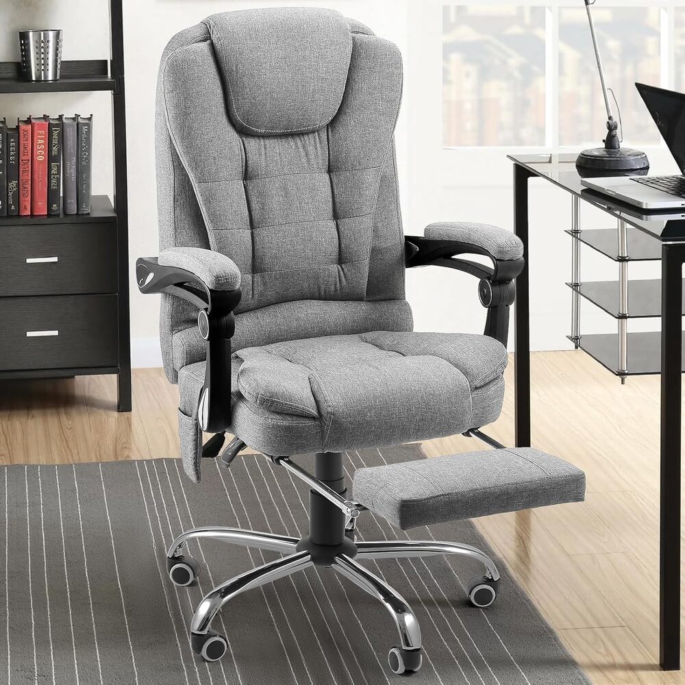 AECOJOY 13093GR-LS01 Gray Contemporary Ergonomic Adjustable Height Swivel Manager Chair