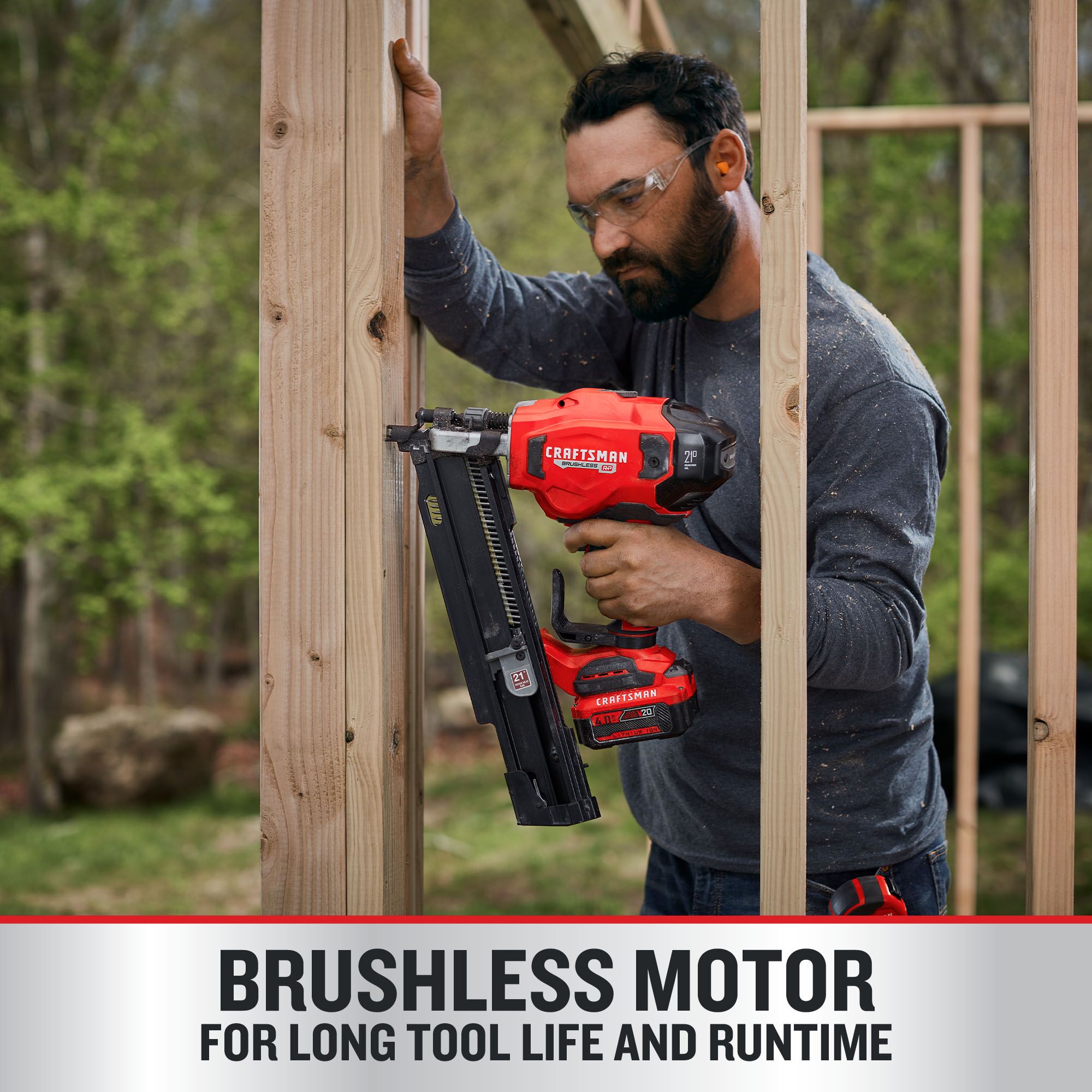 CRAFTSMAN 3.25 in 21 Degree Cordless Framing Nailer in the Framing