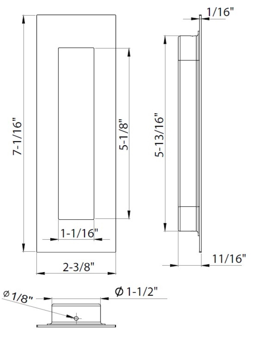 INOX FHIX07-19G Cabinet-Pulls - View #3