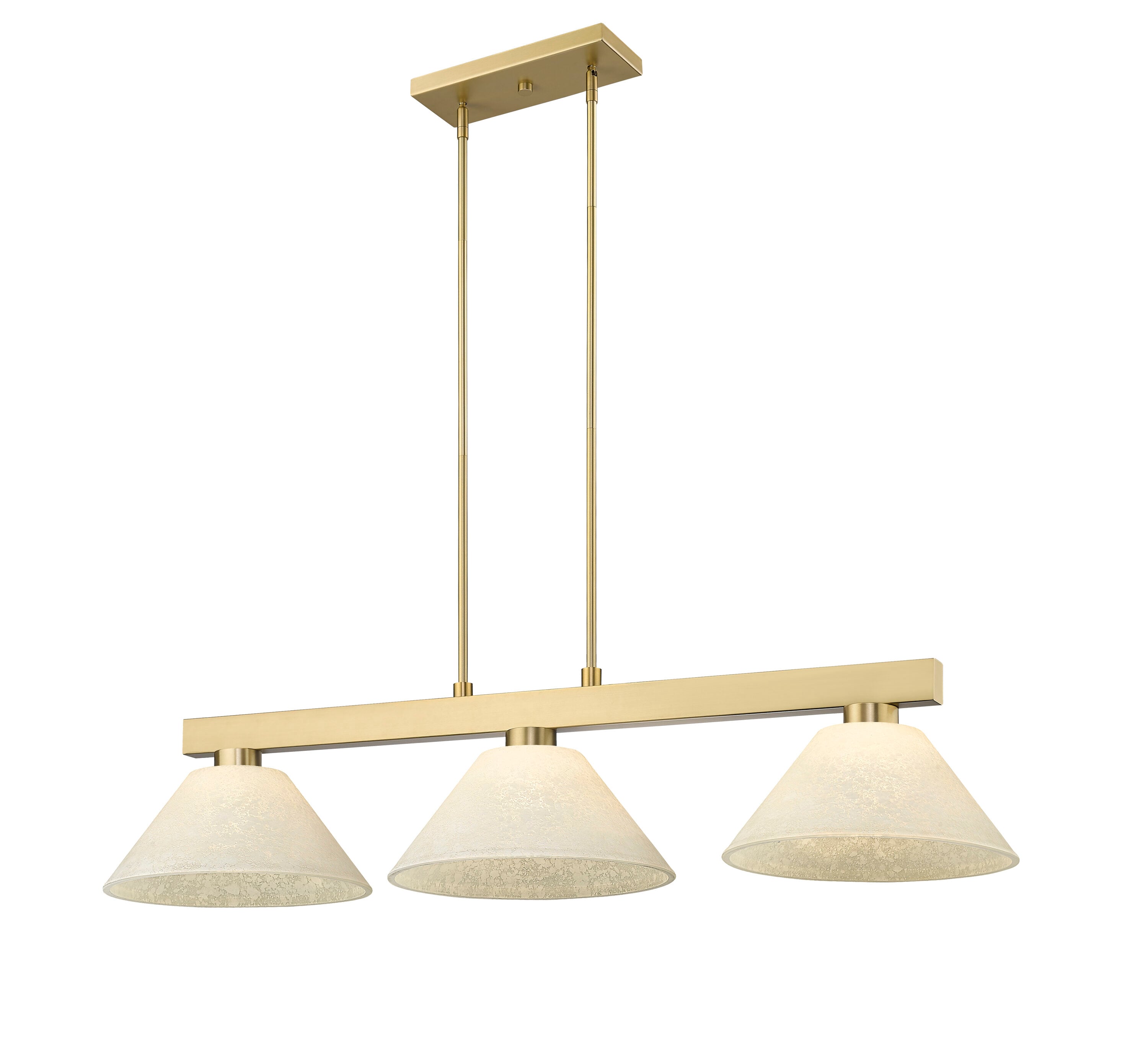 Z-Lite 152MGLD-AGM14 Cobalt 3 -Light Gold Transitional For Use in Bedrooms, Dining Rooms, Foyers, Kitchens, Living Rooms Chandelier