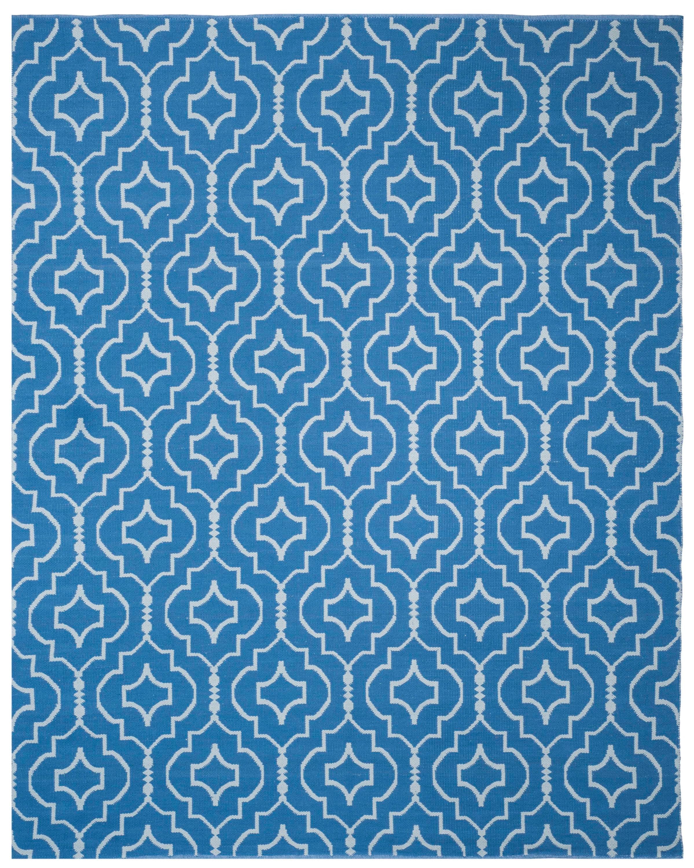 Safavieh MTK722C-8 Montauk Depoe 8 x 10 (ft) Cotton Blue/Ivory Rectangular Indoor Coastal Area rug