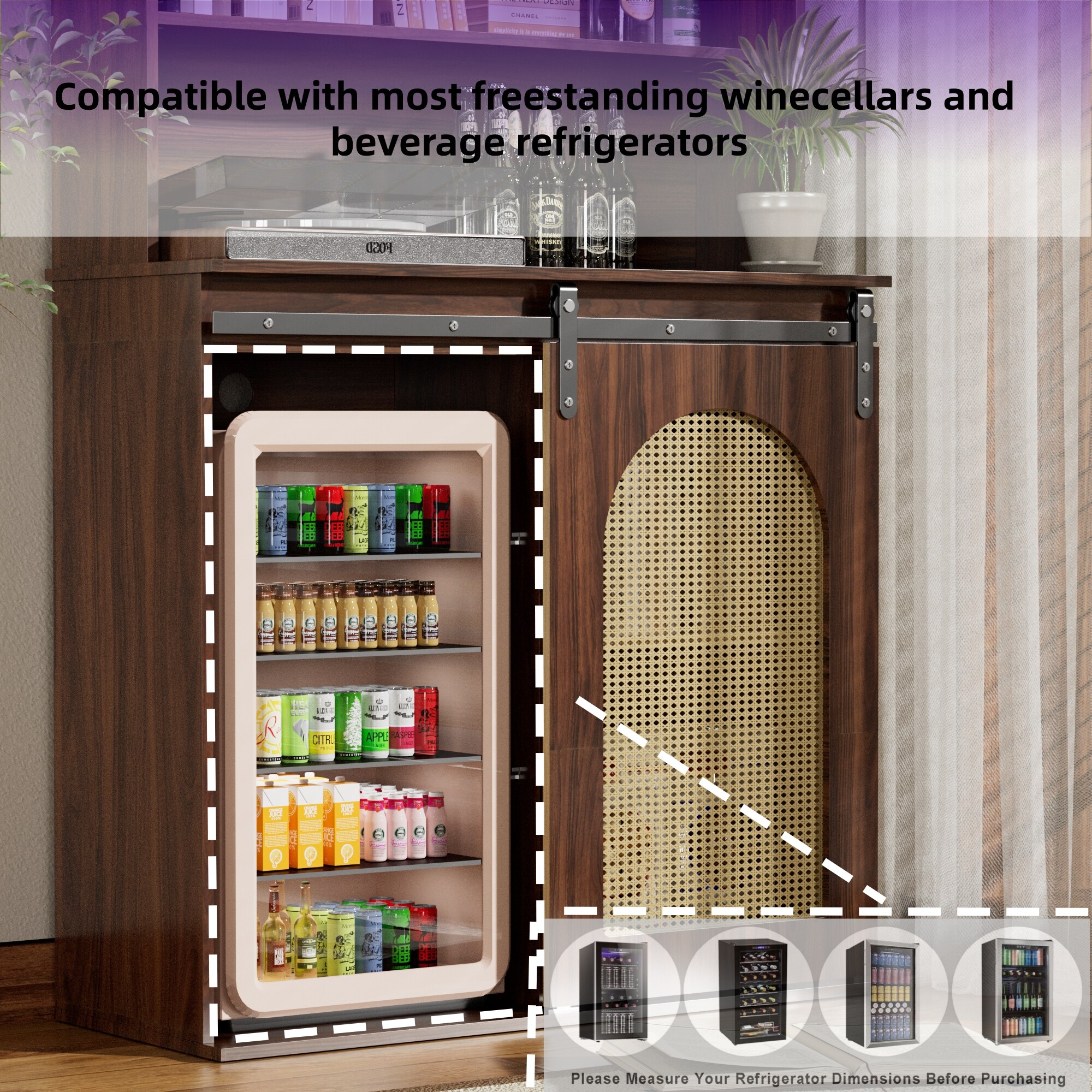 MAXYOYO M-D-HCABINET-WALNUT Pull-Out-Cabinet-Baskets - View #4