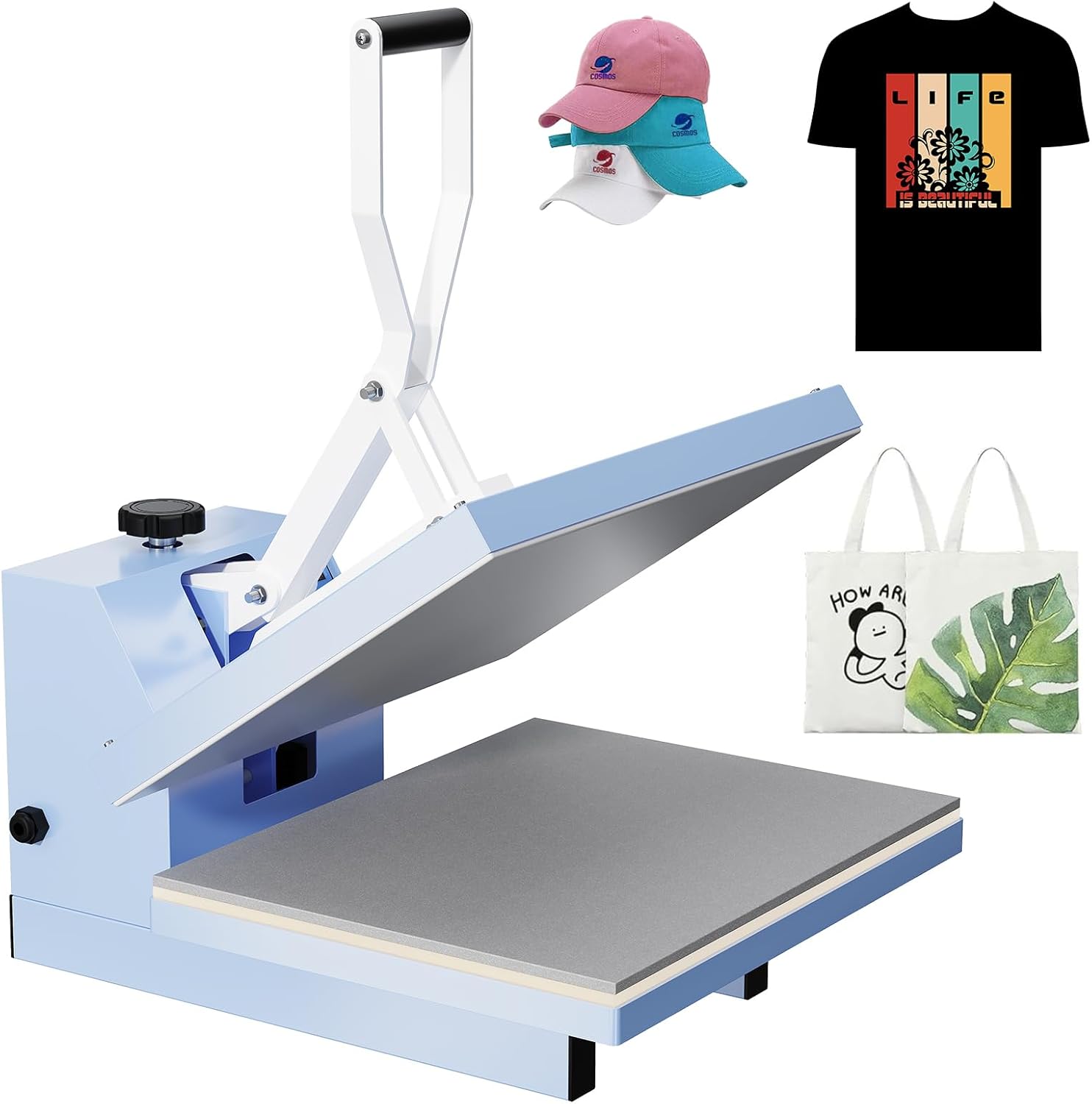 Qeetex WLS-PAC-333M7NN5 16x20 Heat Press Digital Professional Sublimation Machine Fast HeatingIndustrial Quality with Adjustable T-Shirt Pressure Industrial Digital Heat Press Machine